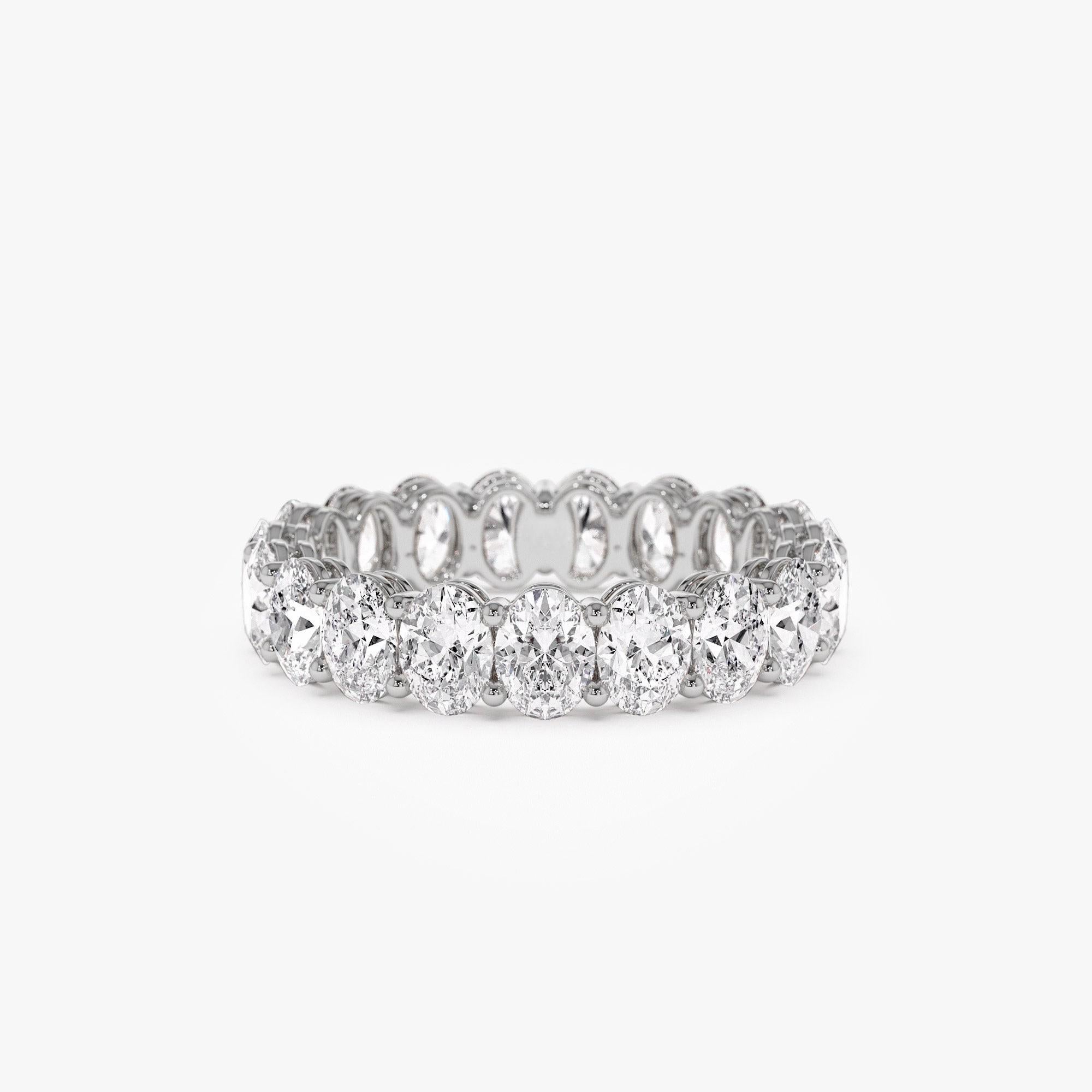 Full Eternity Oval Lab Grown Diamond  Wedding Ring
