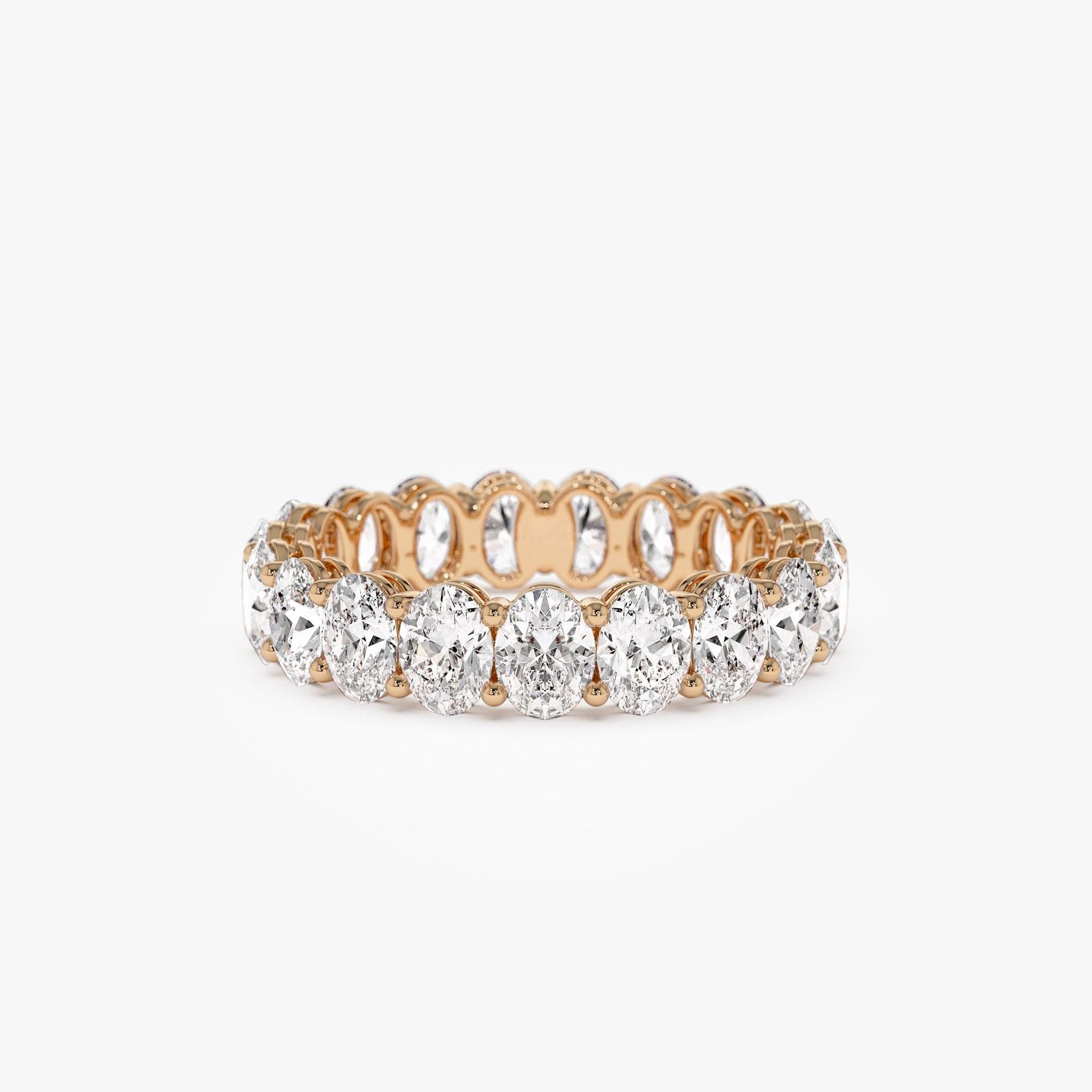 Full Eternity Oval Lab Grown Diamond  Wedding Ring