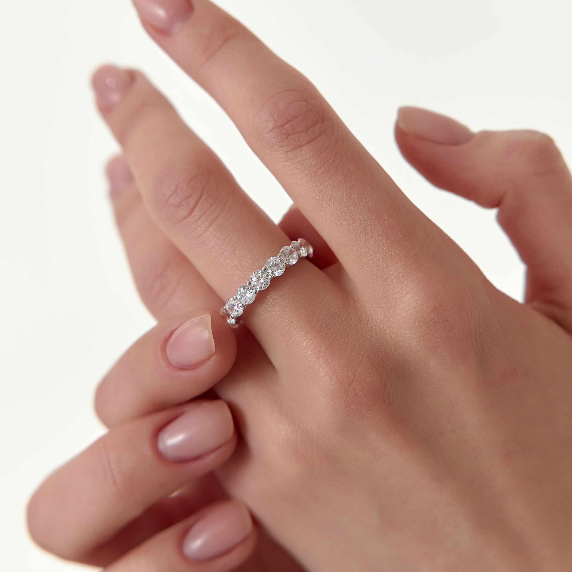 Full Eternity Round Lab Grown Diamond Wedding Ring