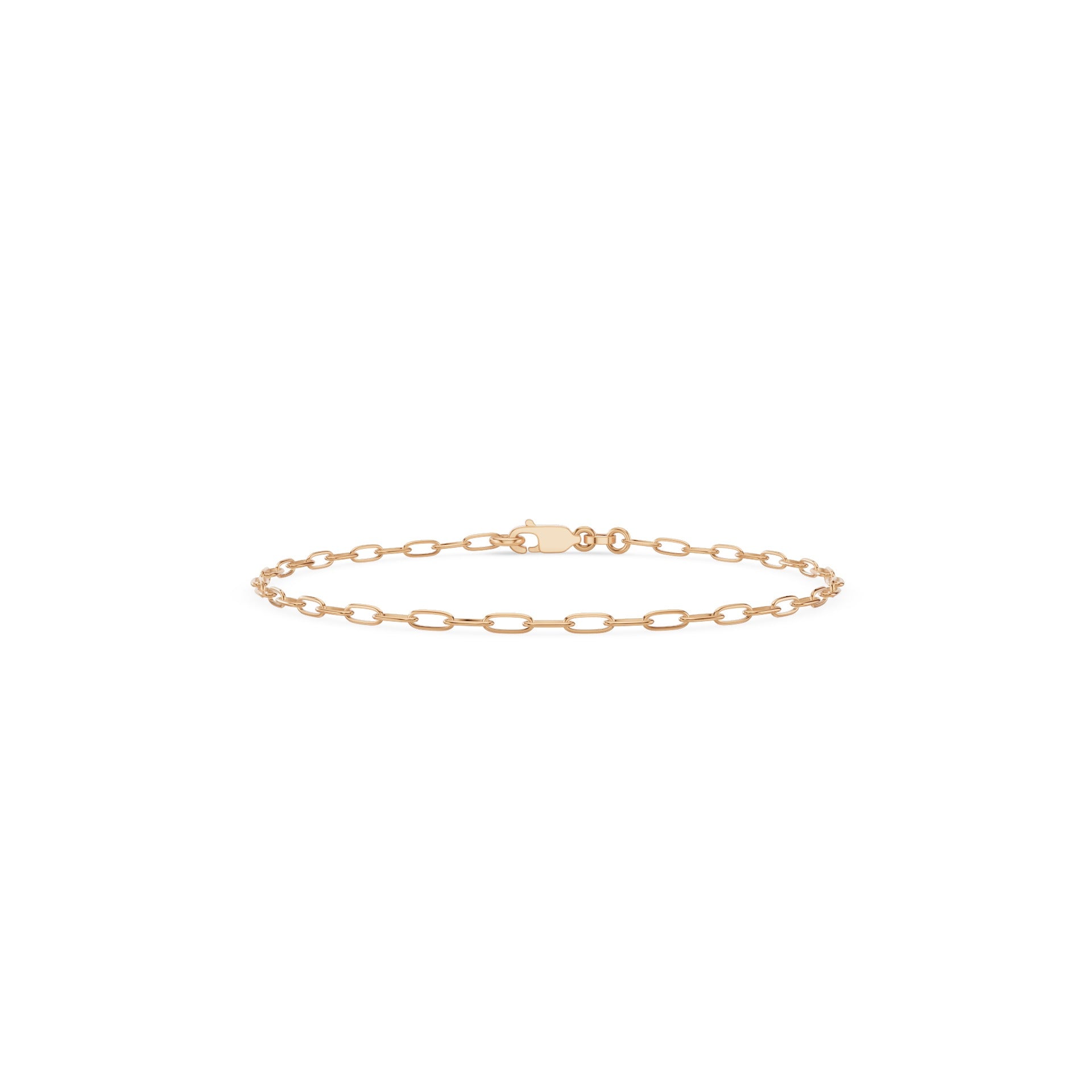 Gold Paper Clip Link Chain Bracelet