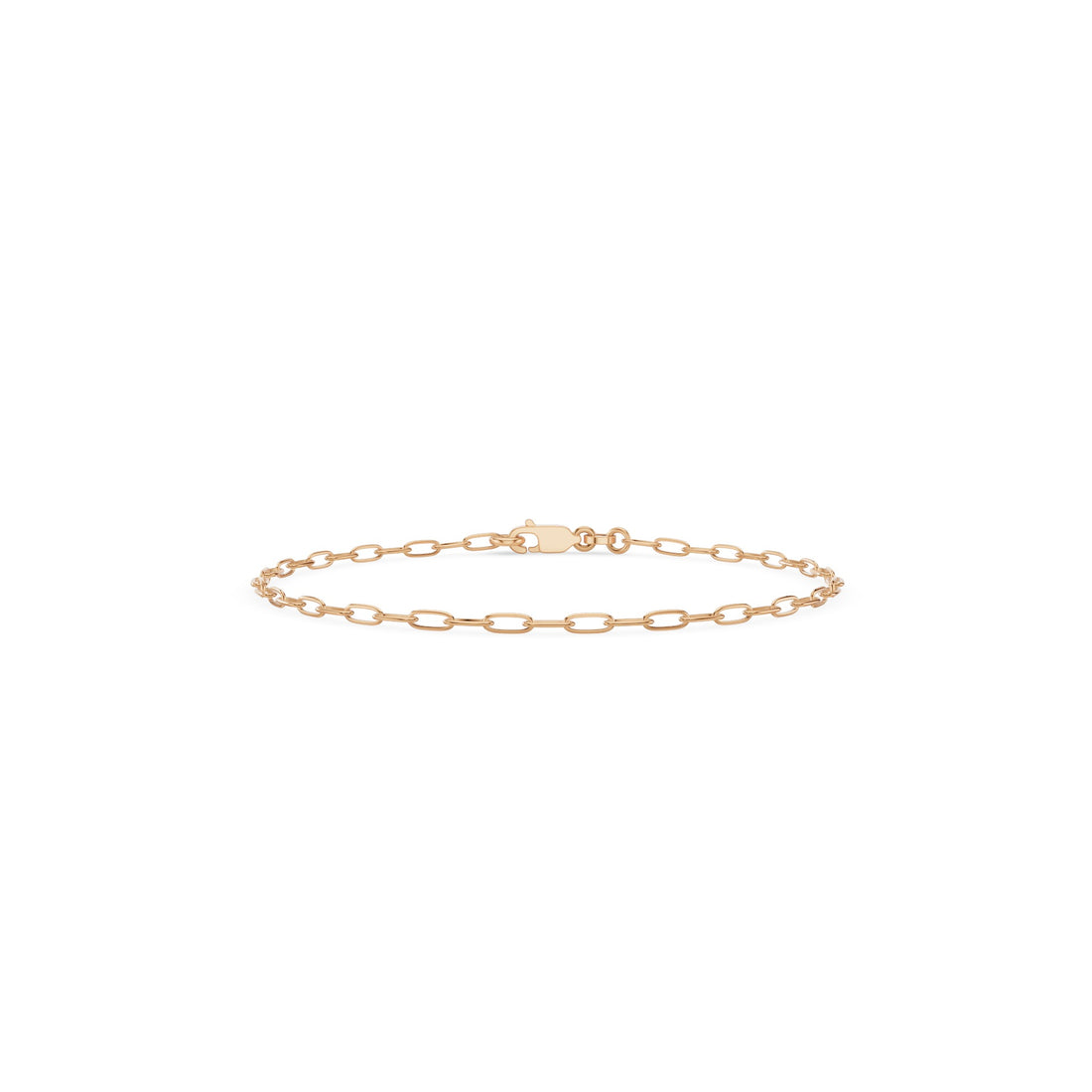 Gold Paper Clip Link Chain Bracelet