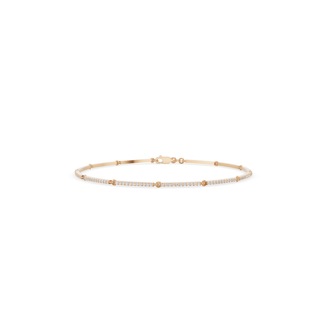 Gold Pave Diamond Bar Bracelet