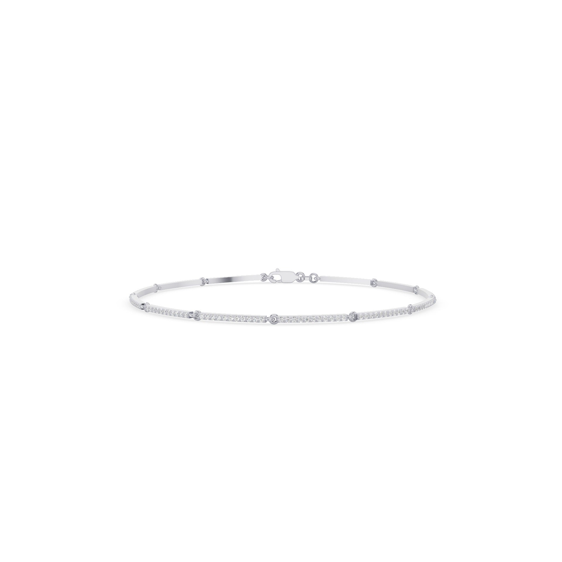 Gold Pave Diamond Bar Bracelet