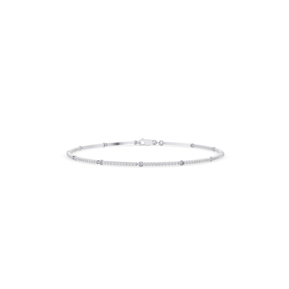 Gold Pave Diamond Bar Bracelet
