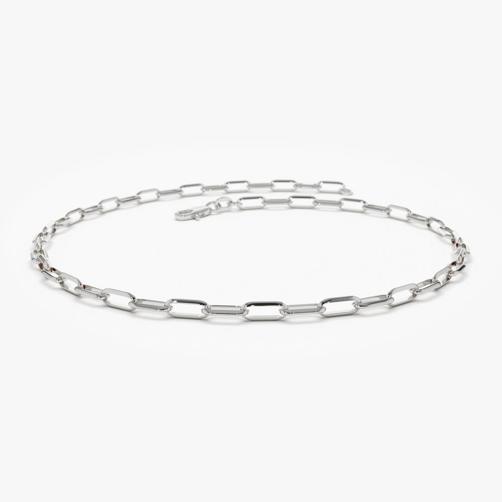 Gold Paper Clip Link Chain Bracelet