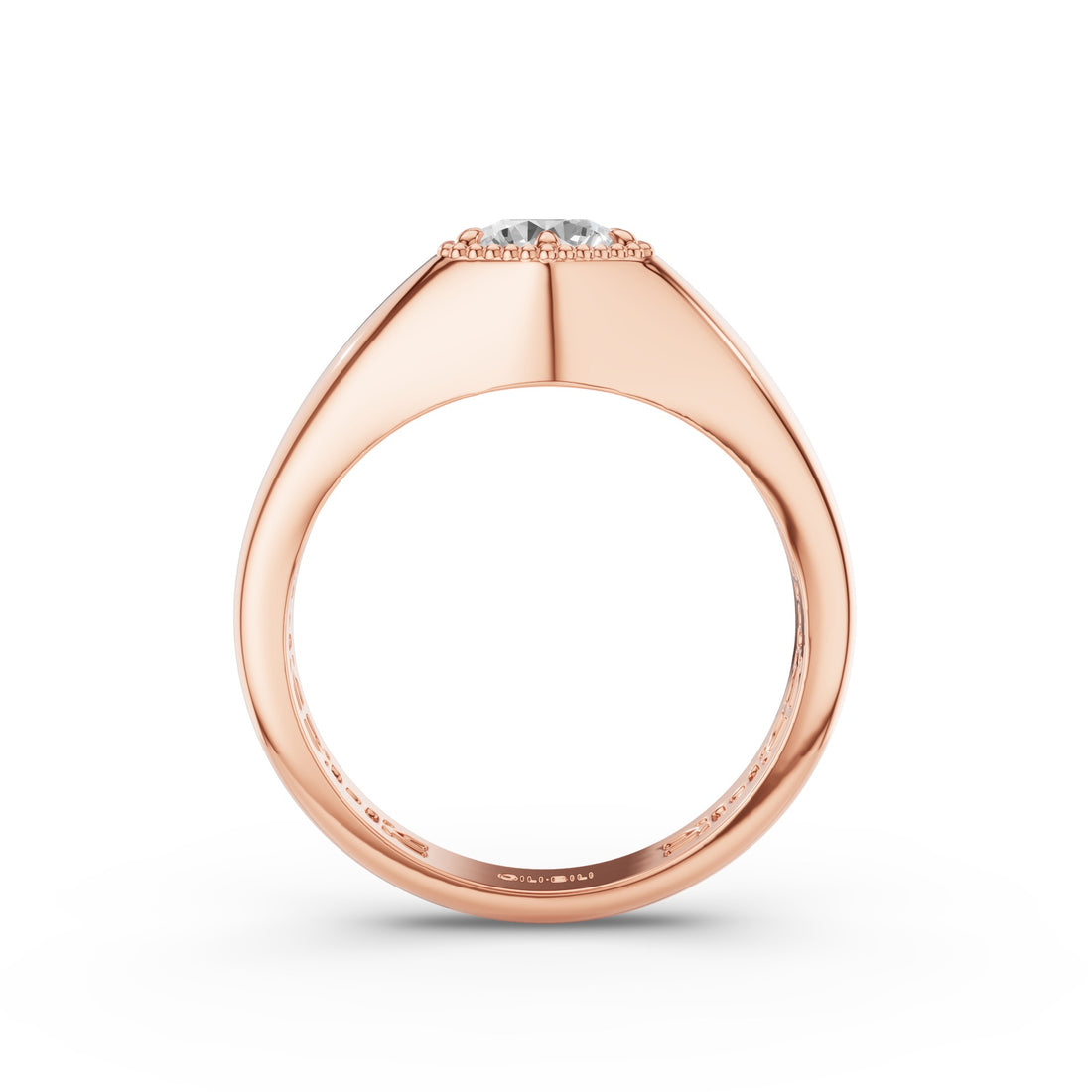 Hexagon Round Lab Grown Diamond Ring