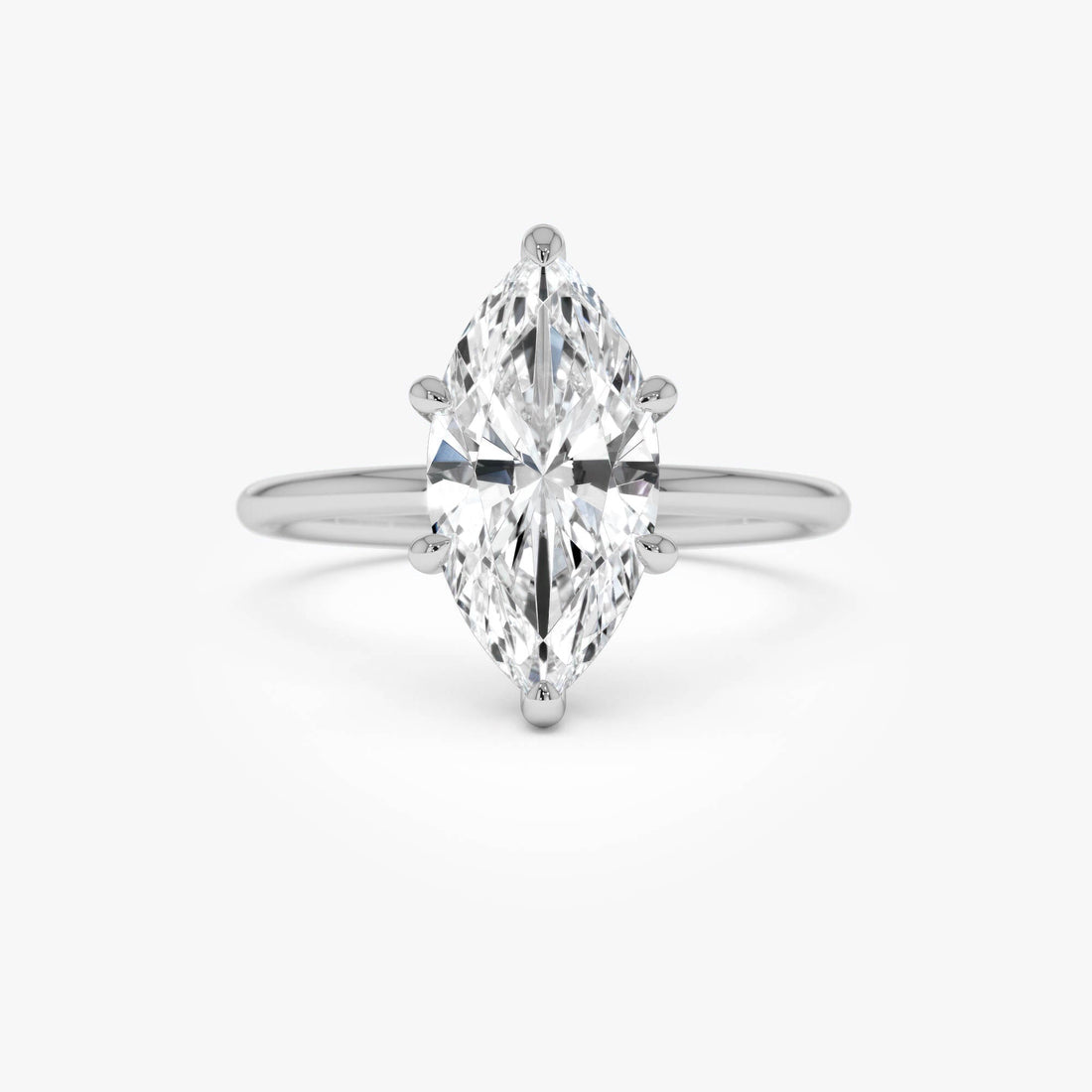 Hidden Halo Marquise Lab Grown Diamond Engagement Ring