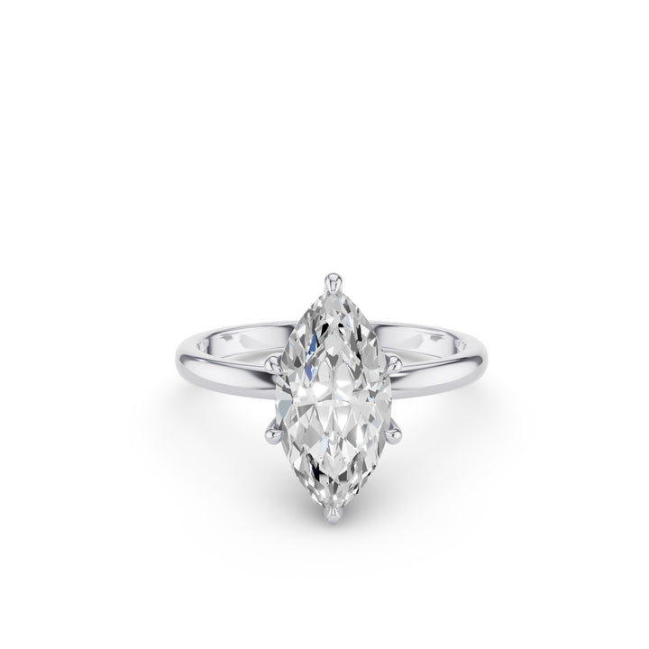 Hidden Halo Marquise Lab Grown Diamond Engagement Ring