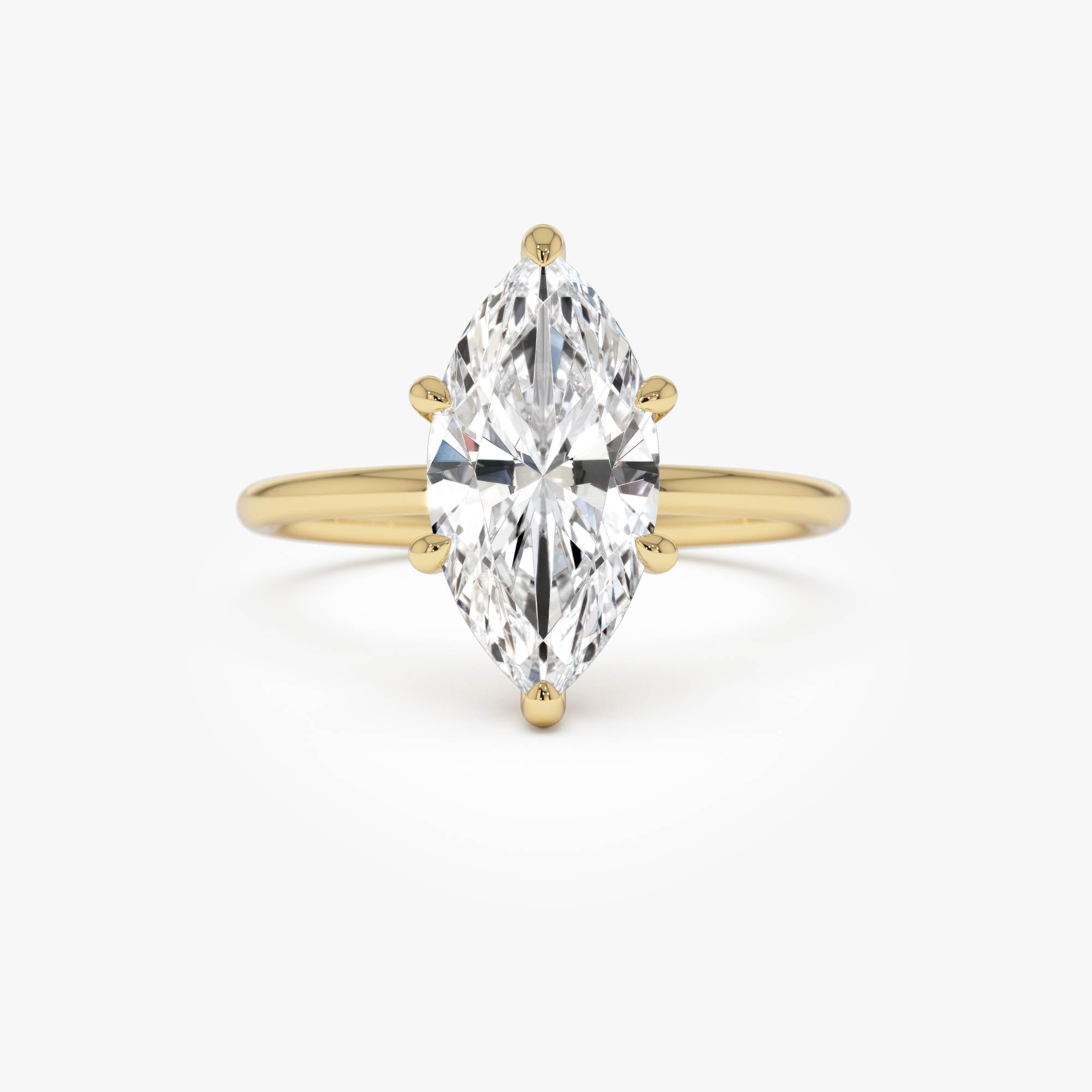 Hidden Halo Marquise Lab Grown Diamond Engagement Ring