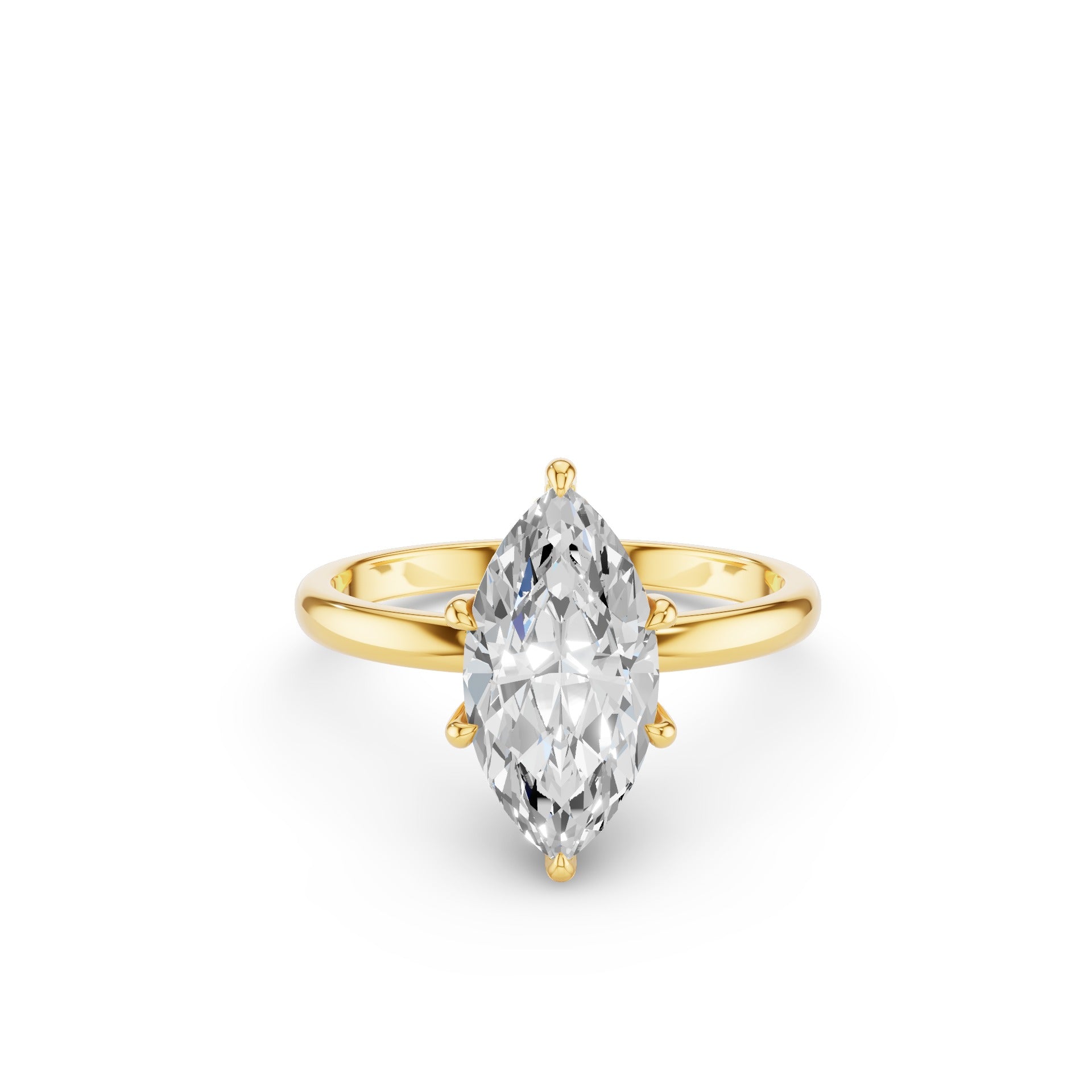 Hidden Halo Marquise Lab Grown Diamond Engagement Ring