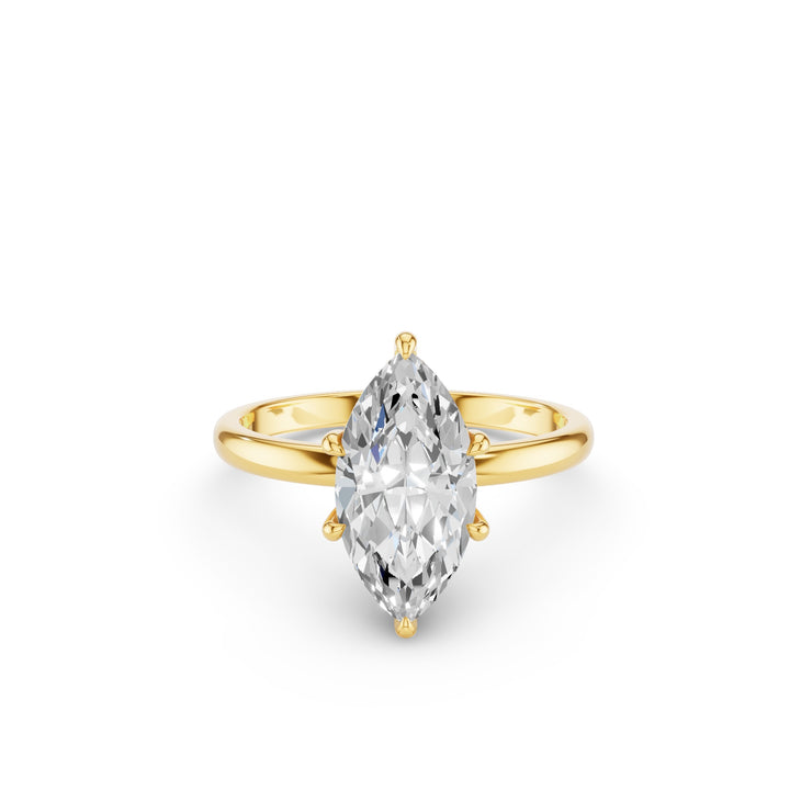 Hidden Halo Marquise Lab Grown Diamond Engagement Ring