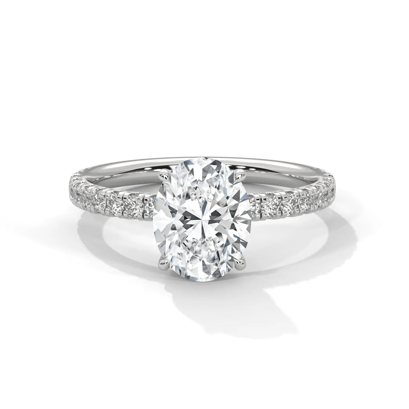 Diamond ring with a white background
