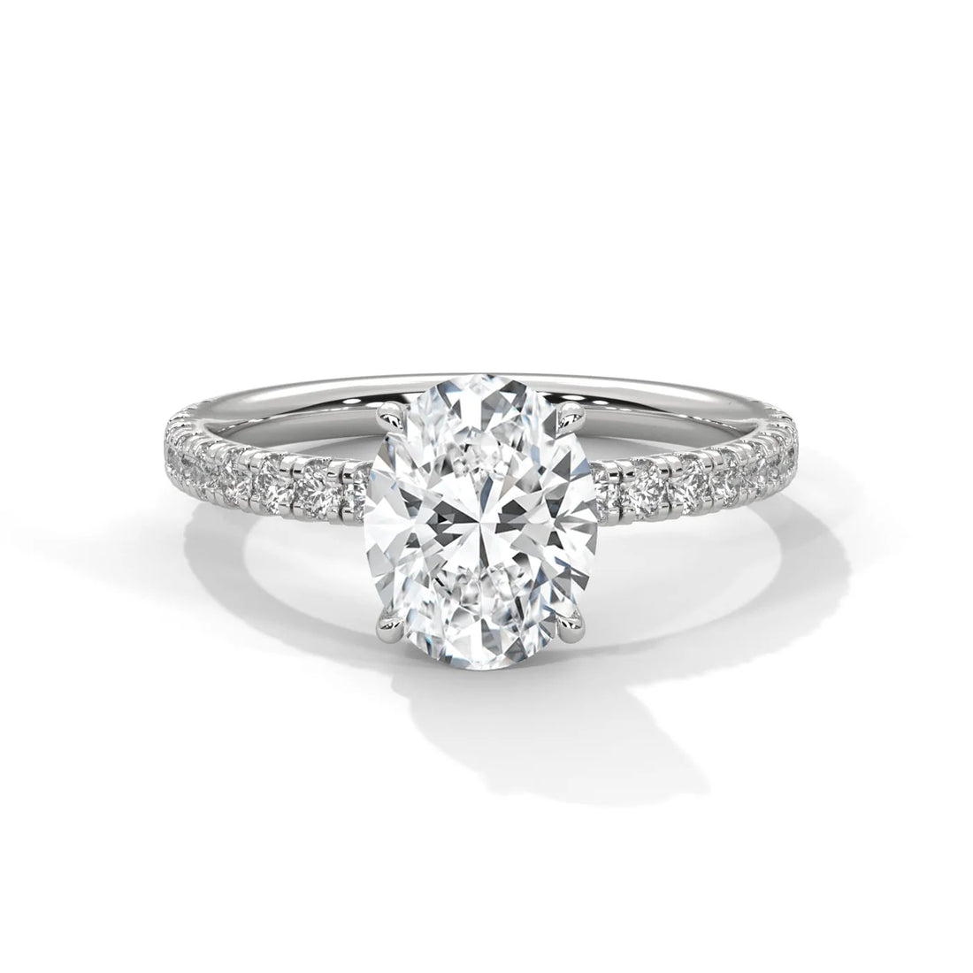 Diamond ring with a white background