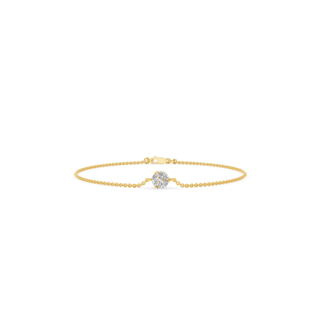 Marquise Diamond Cluster Dainty Bracelet