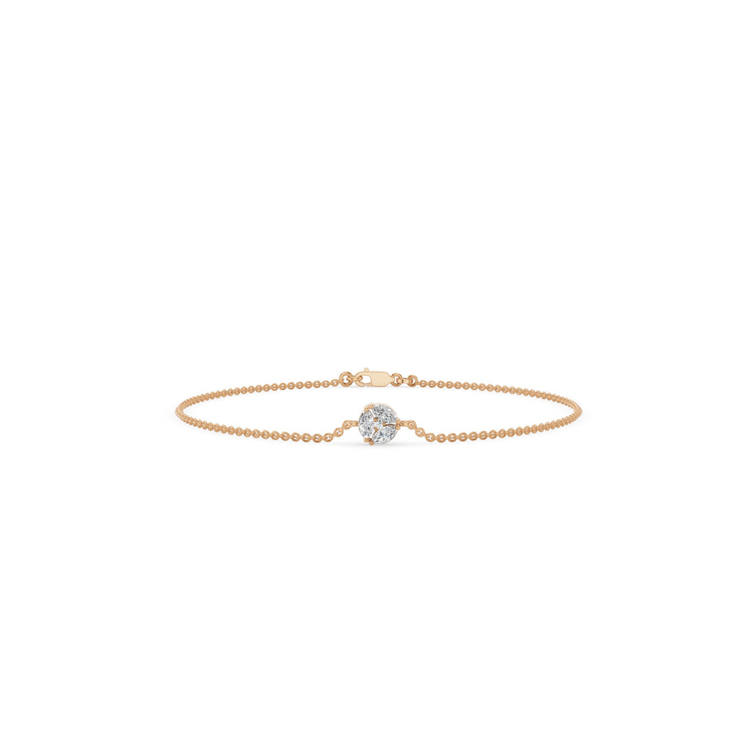 Marquise Diamond Cluster Dainty Bracelet