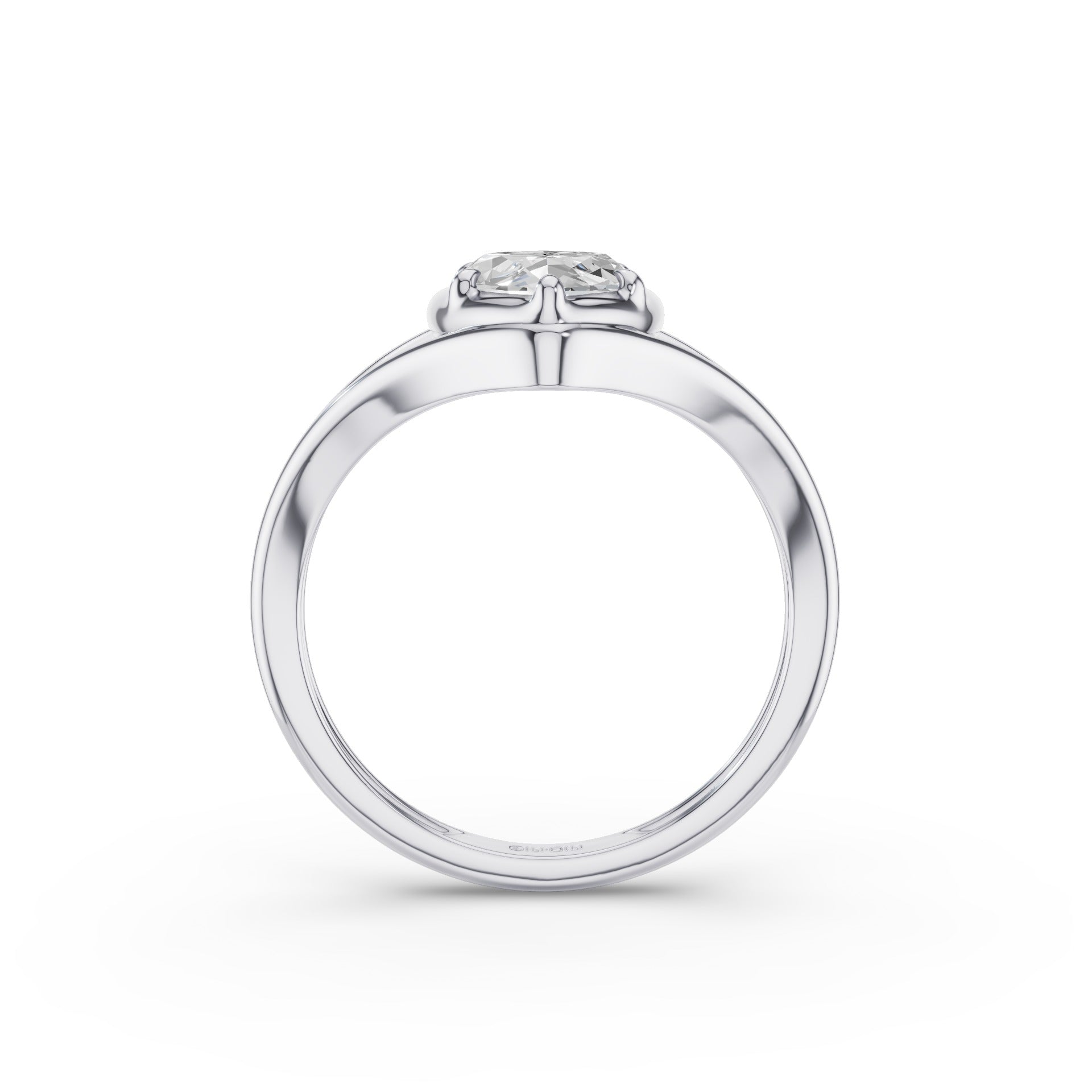 Marquise Shaped Lab Diamond Split Shank Engagement Ring