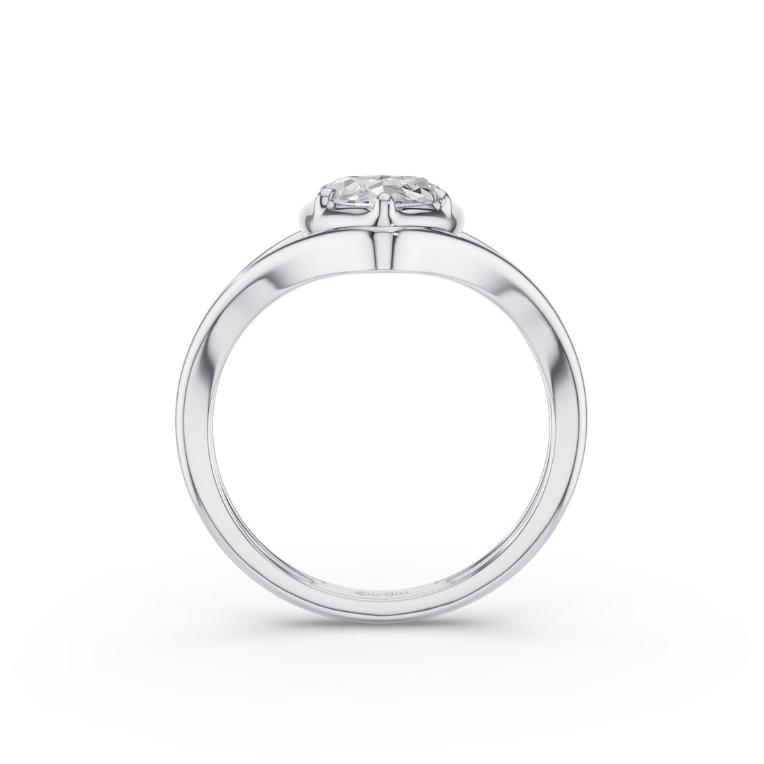 Marquise Shaped Lab Diamond Split Shank Engagement Ring