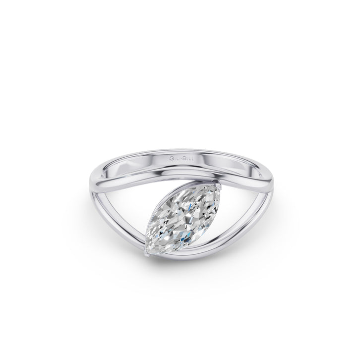 Marquise Lab Grown Diamond Ring Split Shank Design