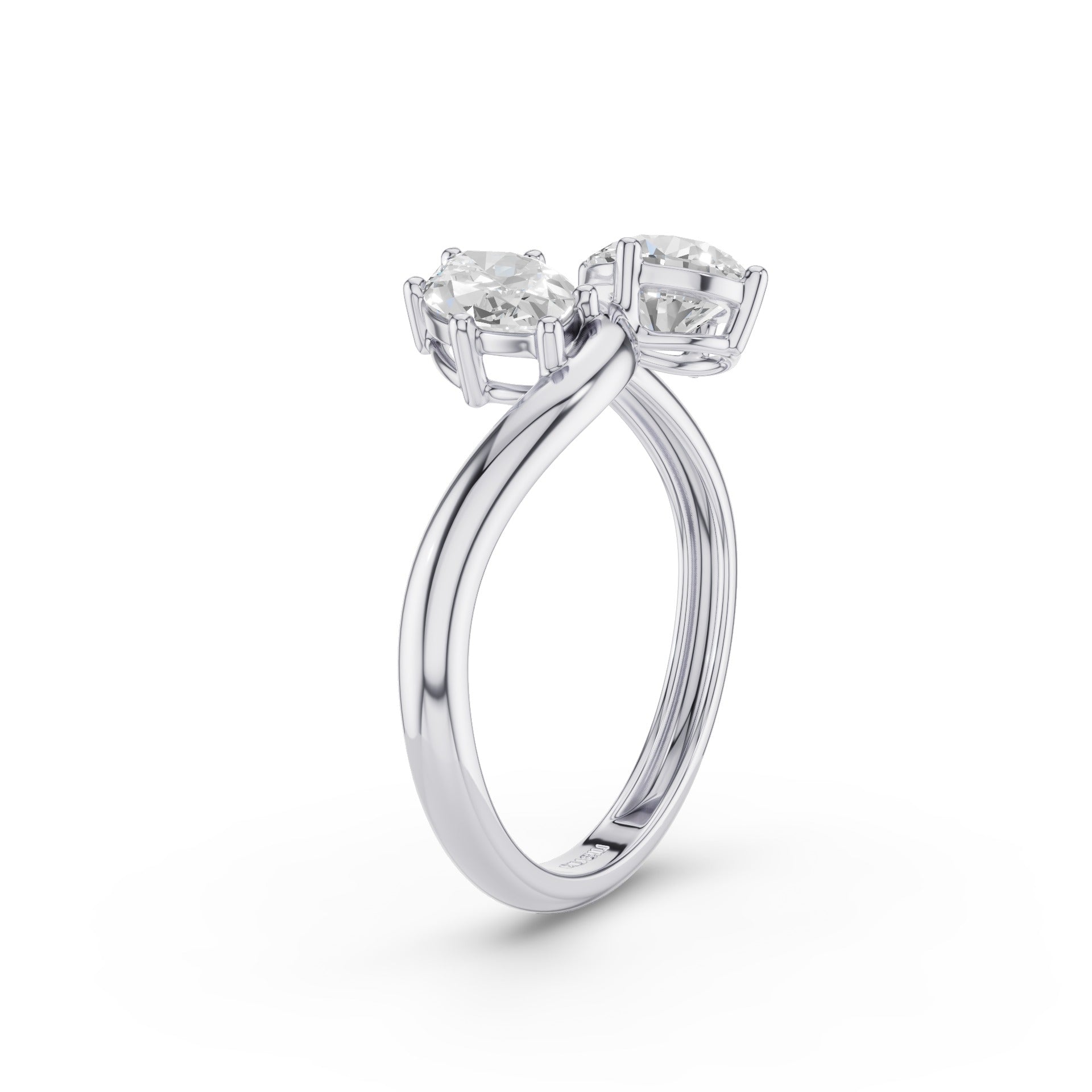 Marquise & Round Lab Grown Diamond Toi Et Moi Ring
