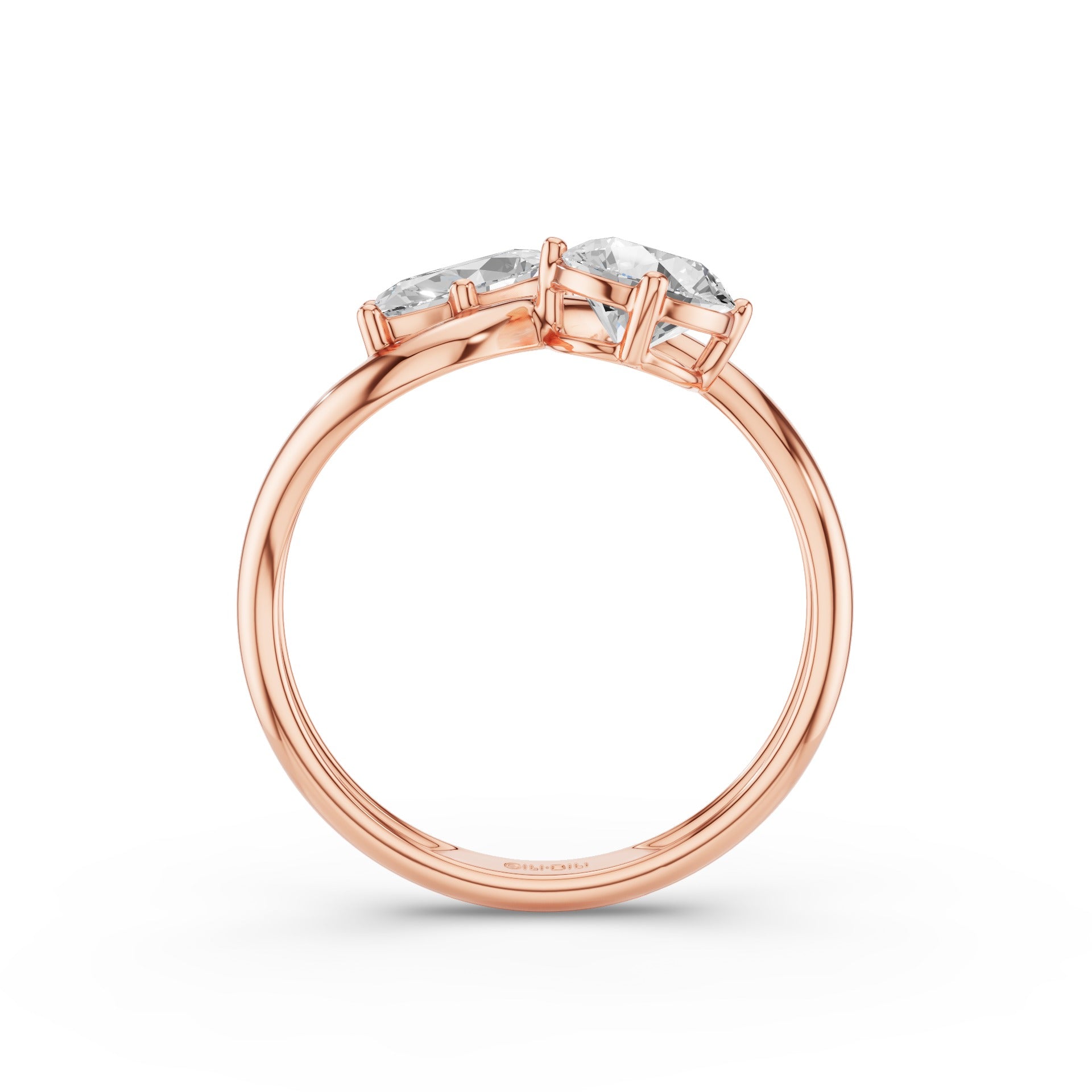 Marquise & Round Lab Grown Diamond Toi Et Moi Ring