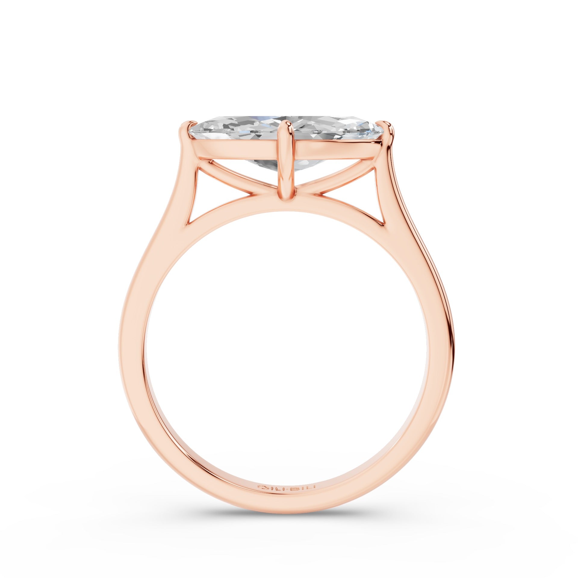 Marquise Shape West East Lab Grown Diamond Solitaire Ring