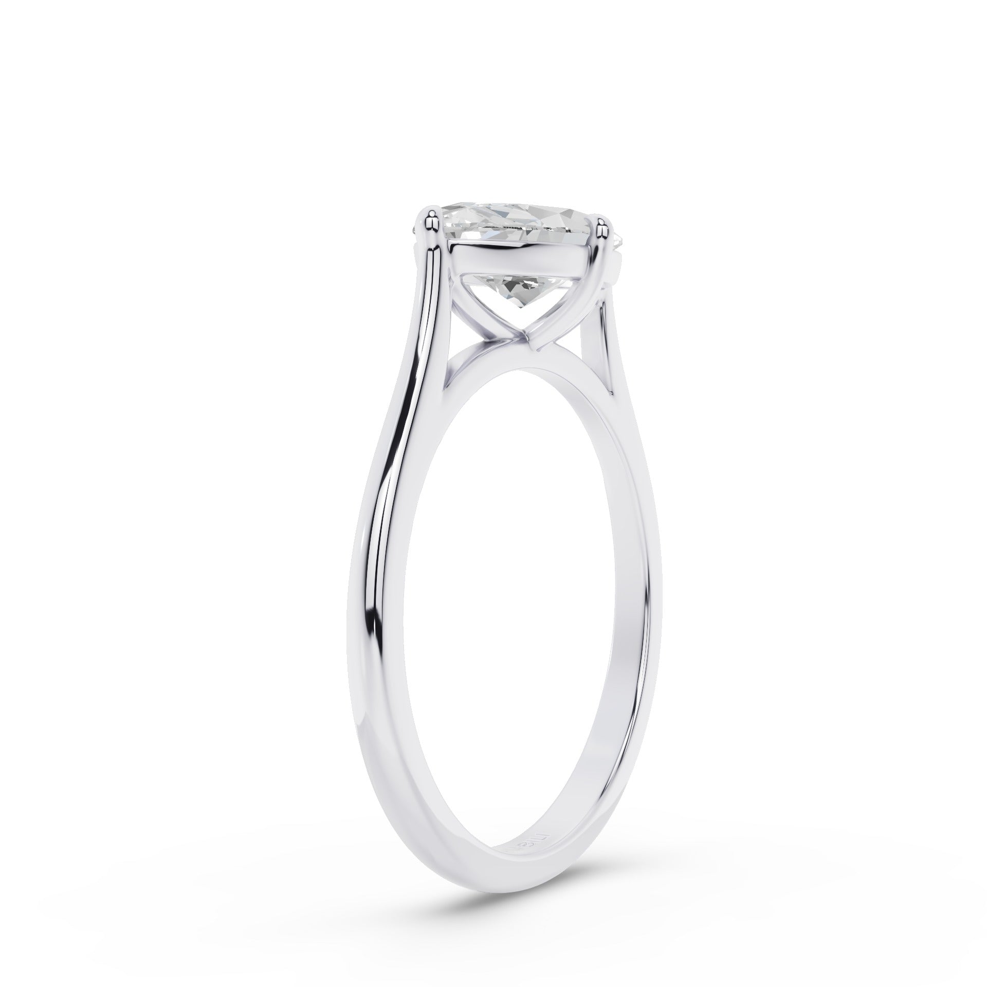 Marquise Shape West East Lab Grown Diamond Solitaire Ring