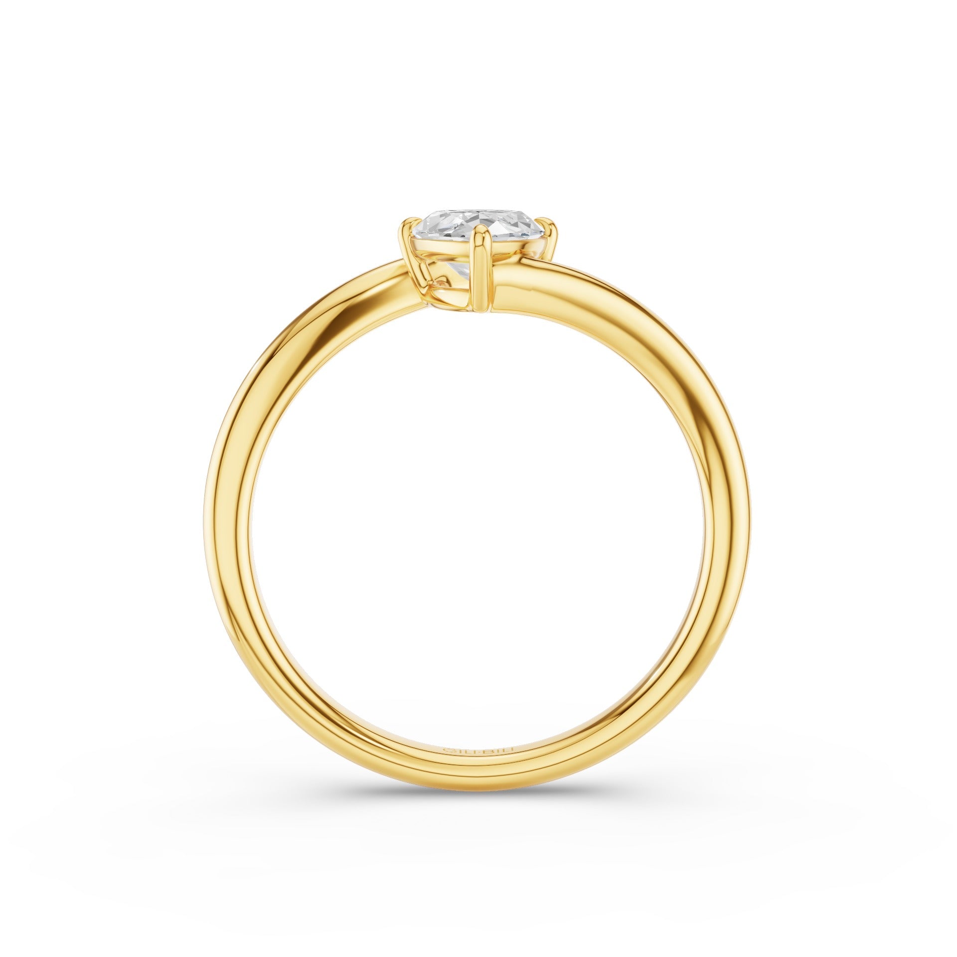 Marquise Shaped Lab Grown Diamond Bypass Setting Engagement Ring