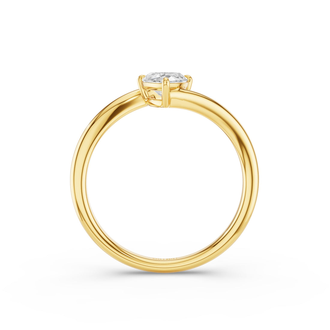 Marquise Shaped Lab Grown Diamond Bypass Setting Engagement Ring