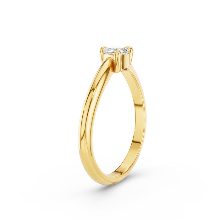 Marquise Shaped Lab Grown Diamond Wavy Ring