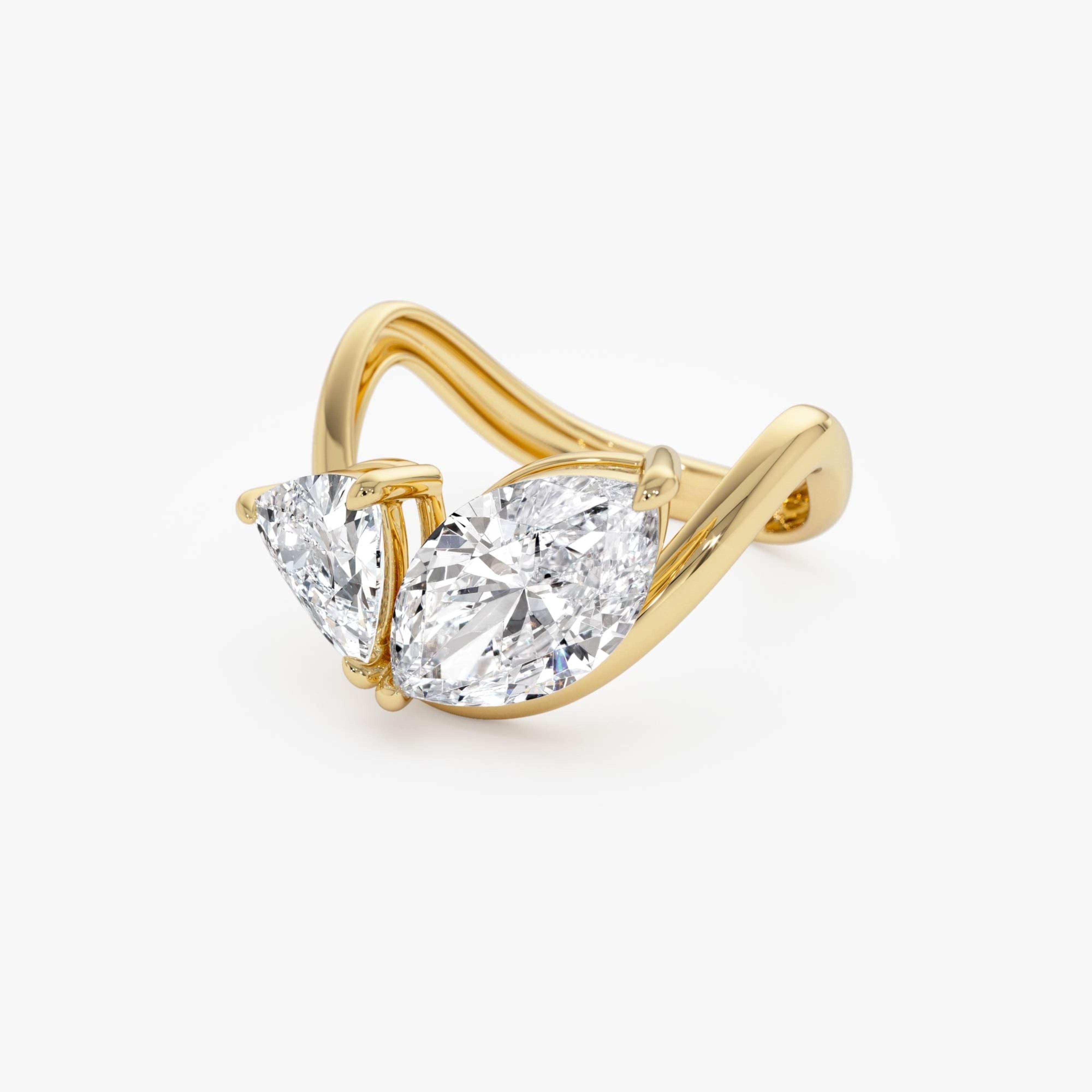 Marquise & Trillion Lab Grown Diamond Statement Ring