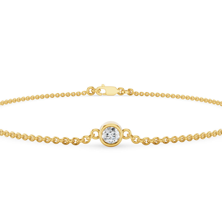 Minimalist Bezel Set Diamond Solitaire Bracelet
