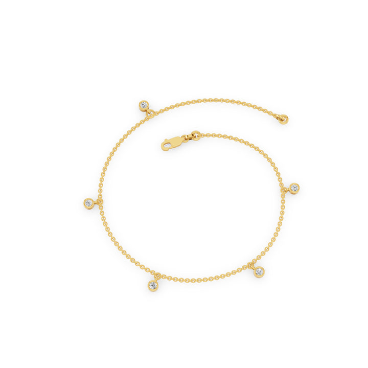Minimalist Round Diamond Station Bracelet