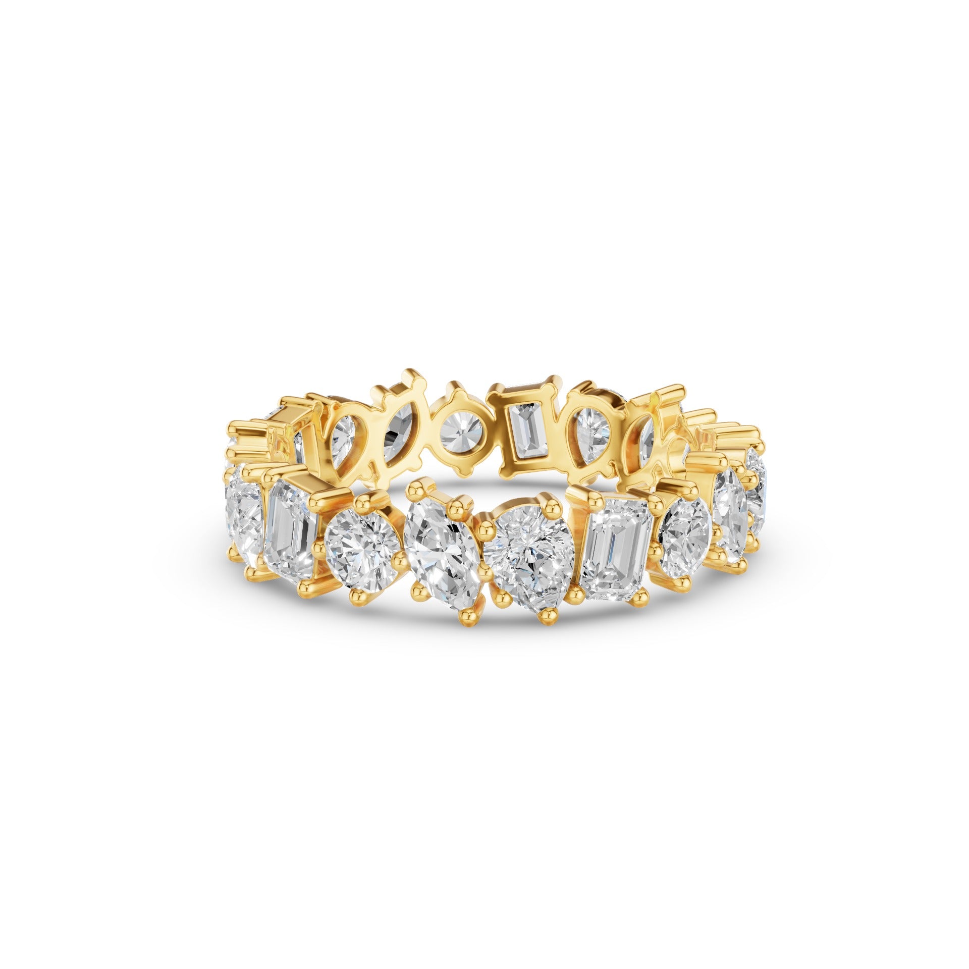 Multi Shaped Lab Grown Dimaond Full Eternity Wedding Band