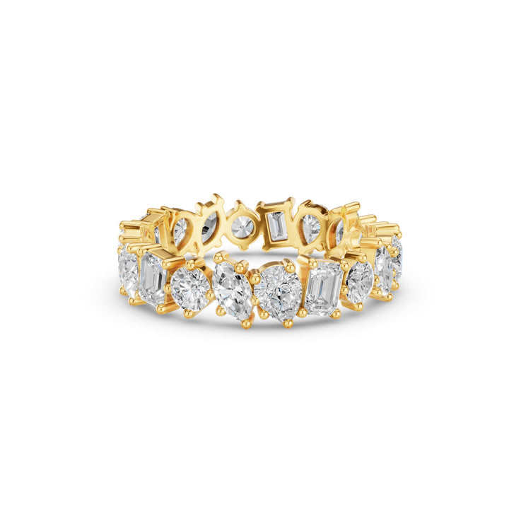 Multi Shaped Lab Grown Dimaond Full Eternity Wedding Band