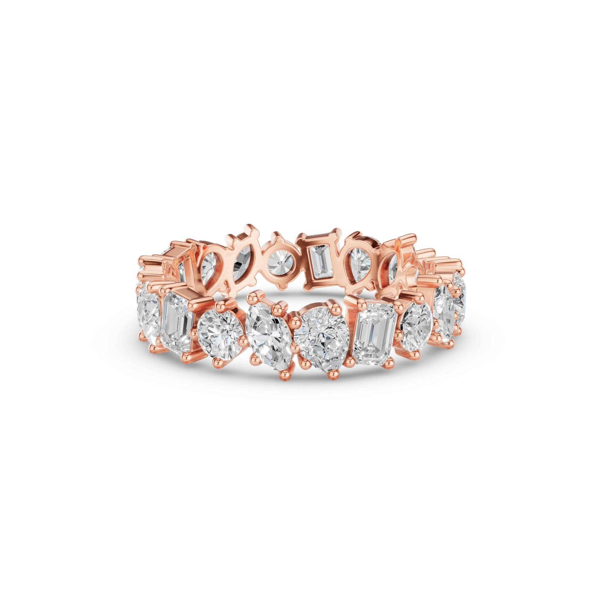 Multi Shaped Lab Grown Dimaond Full Eternity Wedding Band