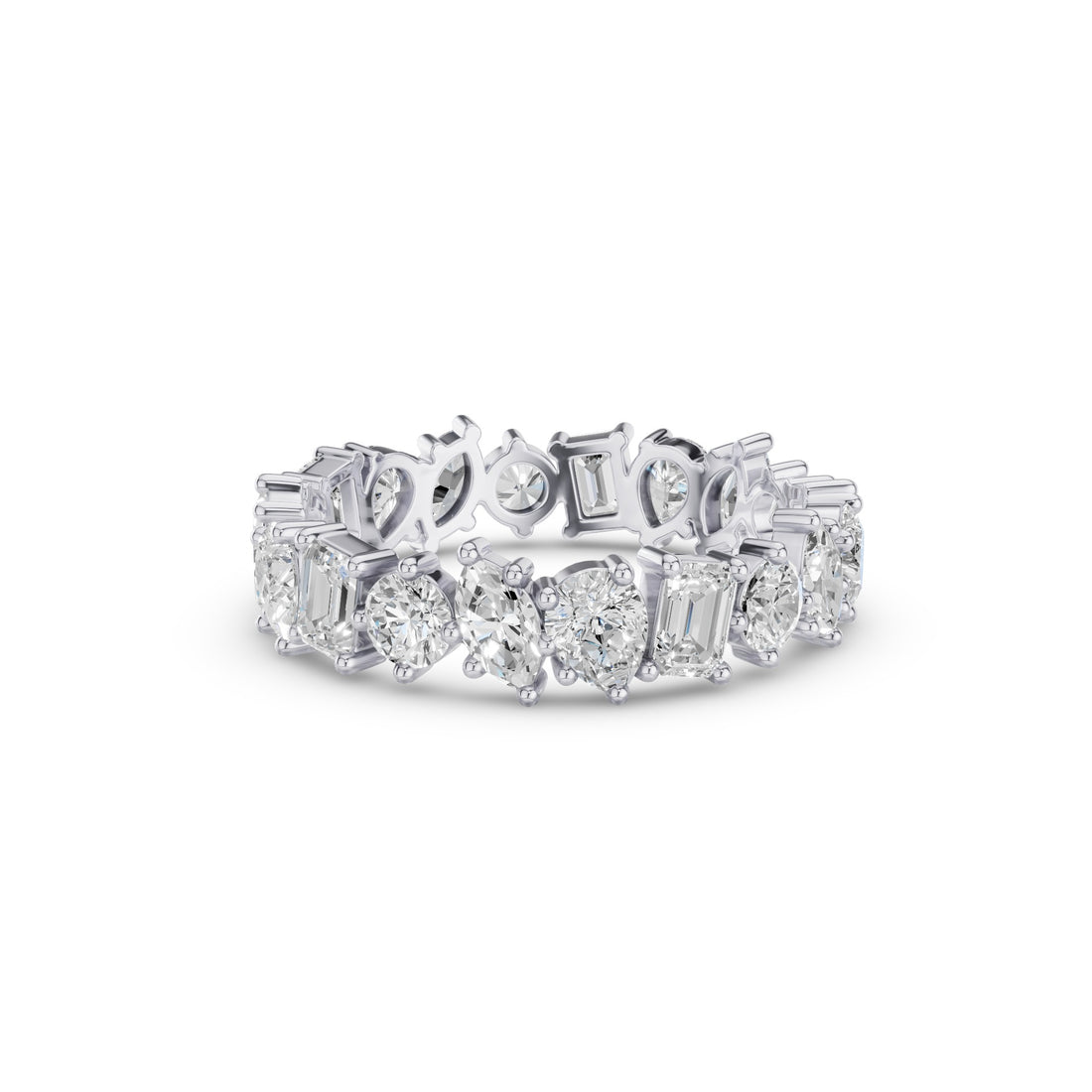 Multi Shaped Lab Grown Dimaond Full Eternity Wedding Band
