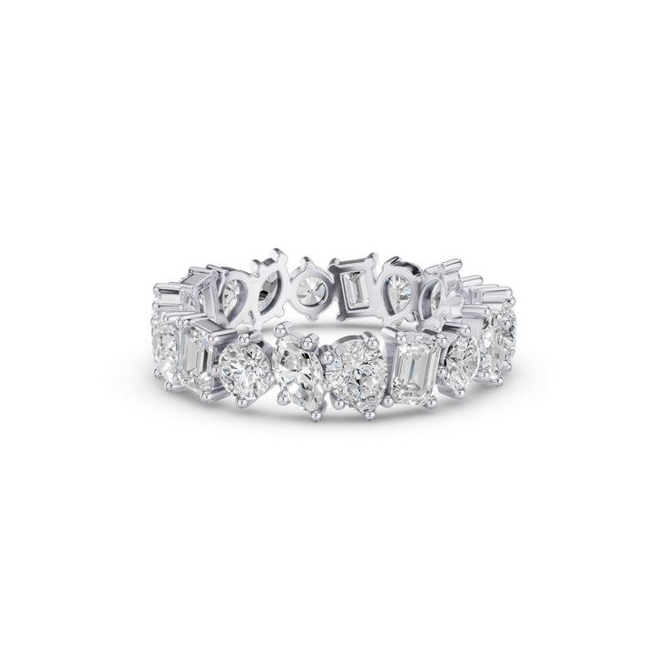 Multi Shaped Lab Grown Dimaond Full Eternity Wedding Band