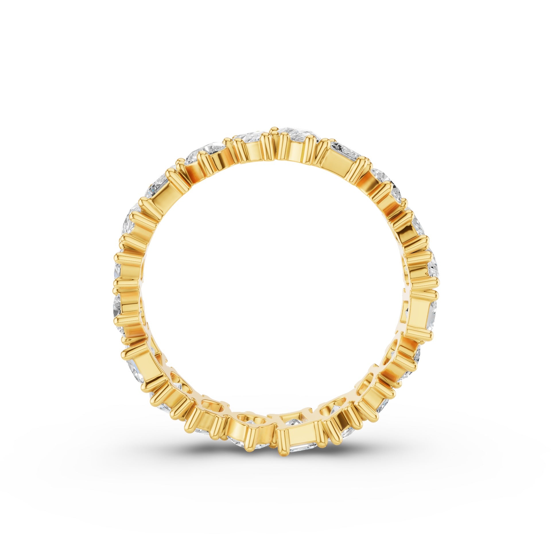 Multi Shaped Lab Grown Dimaond Full Eternity Wedding Band