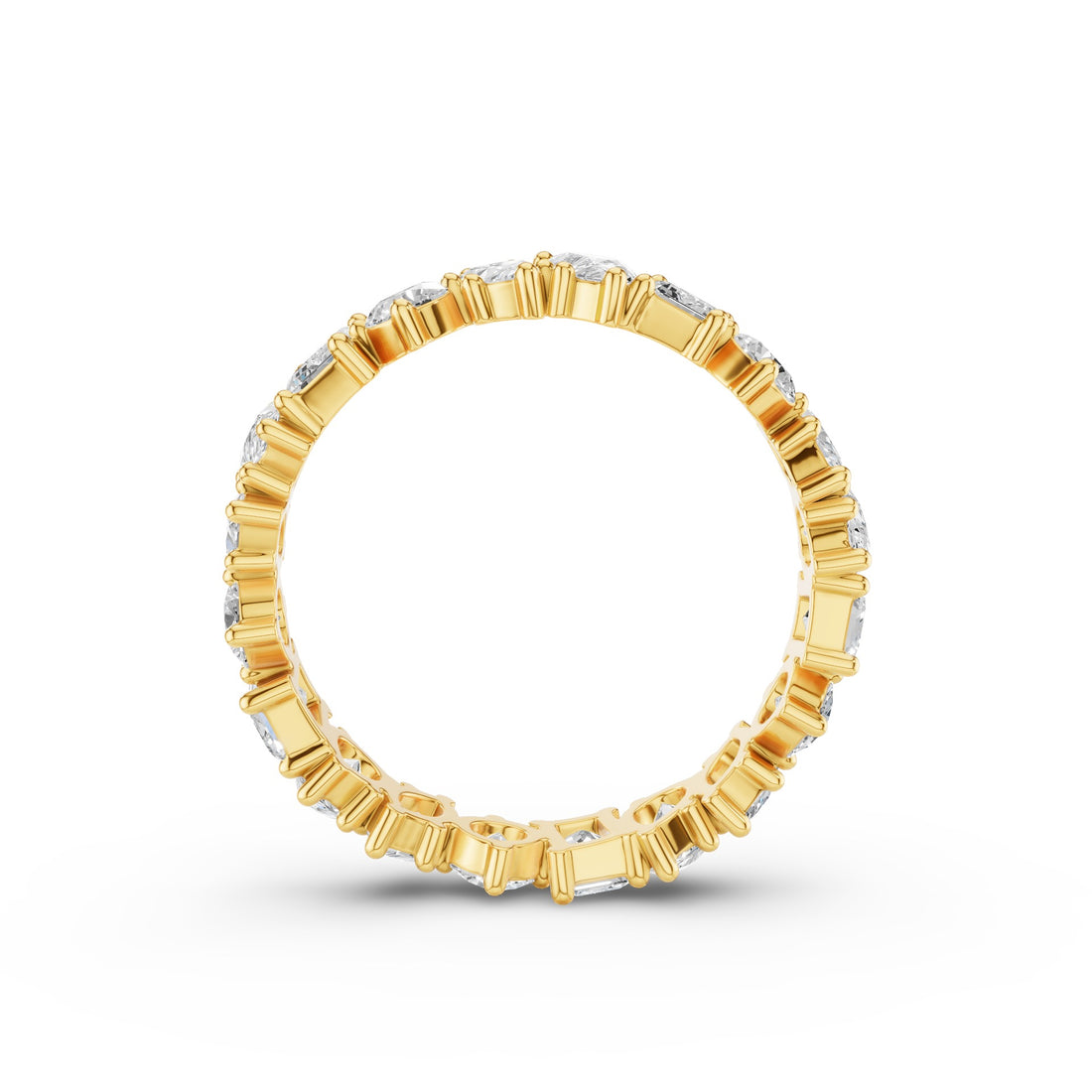 Multi Shaped Lab Grown Dimaond Full Eternity Wedding Band