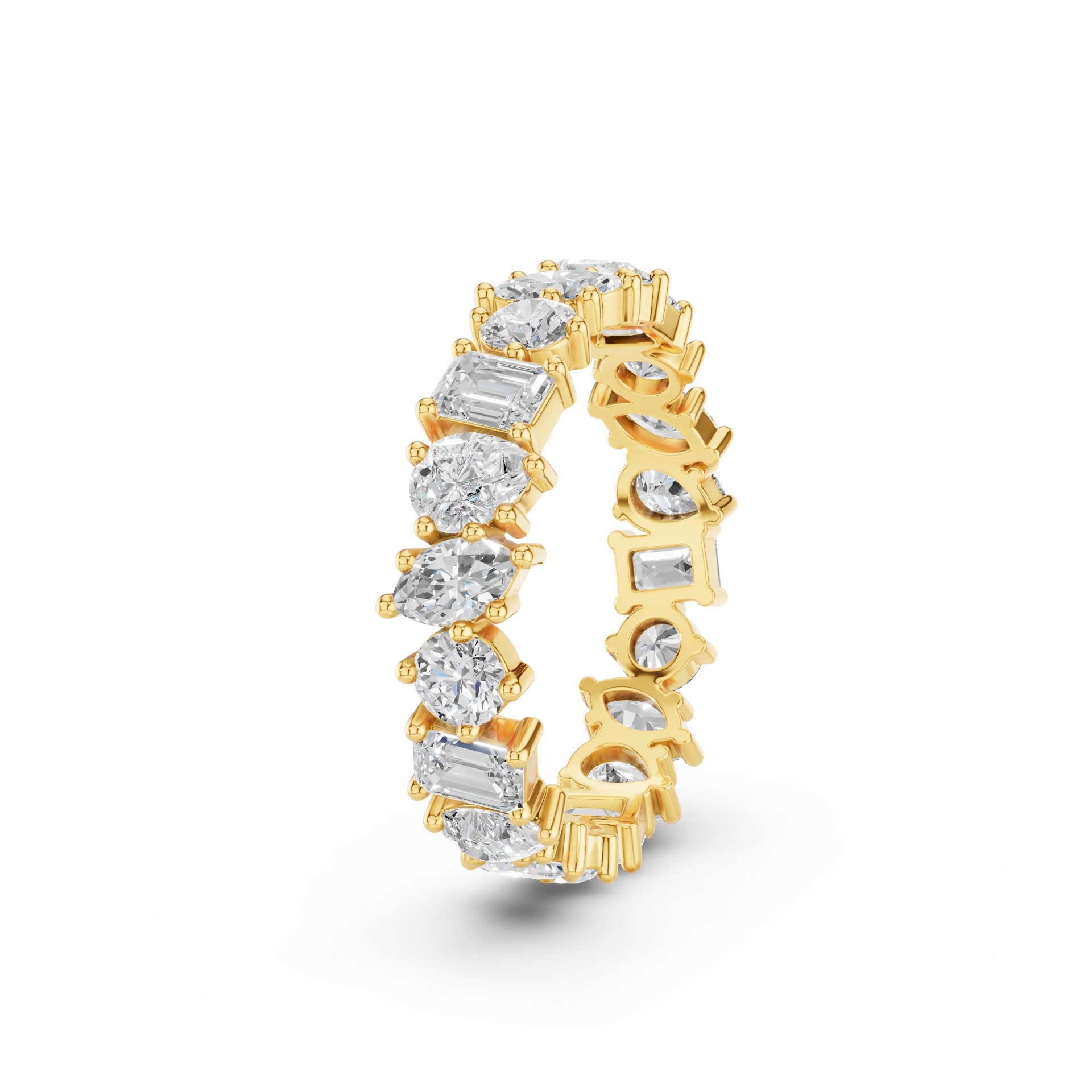 Multi Shaped Lab Grown Dimaond Full Eternity Wedding Band