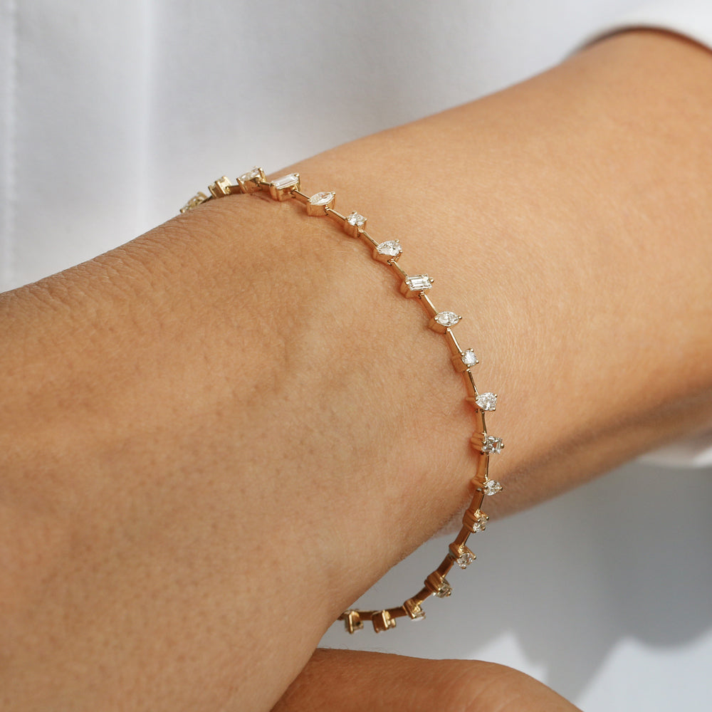 Multi Shape Diamond Bracelet