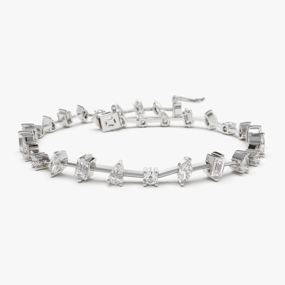 Multi Shape Diamond Bracelet