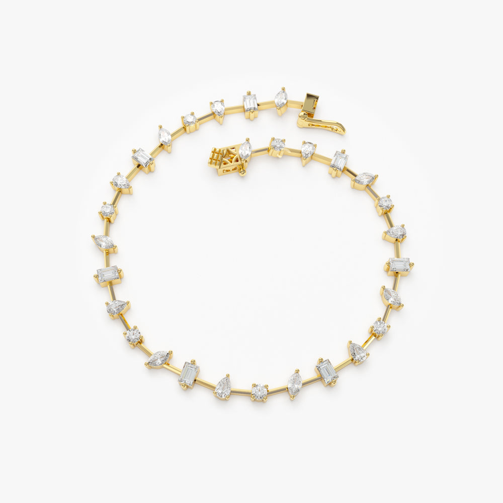Multi Shape Diamond Bracelet