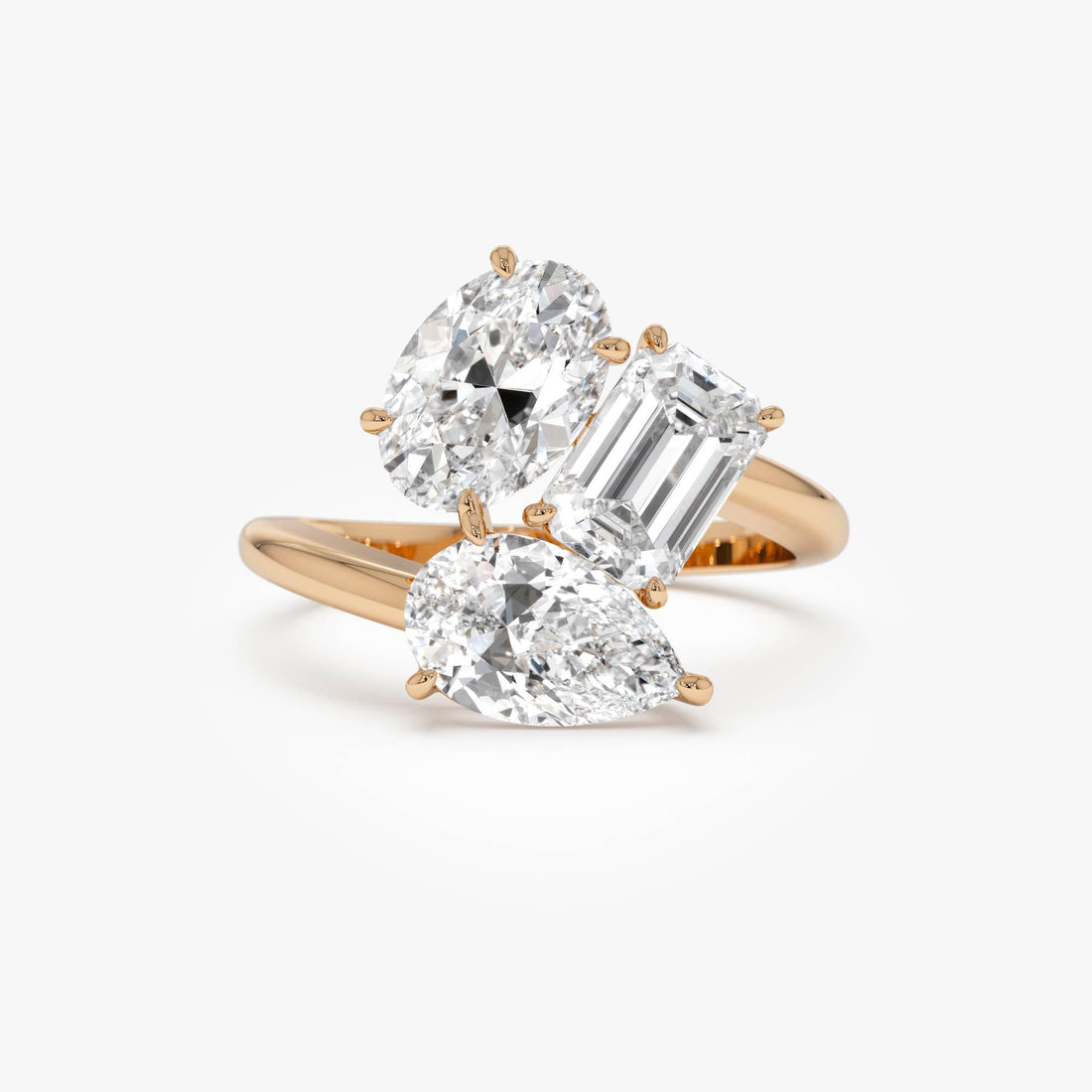 Multi Shape Lab Gown Diamond Cocktail Ring