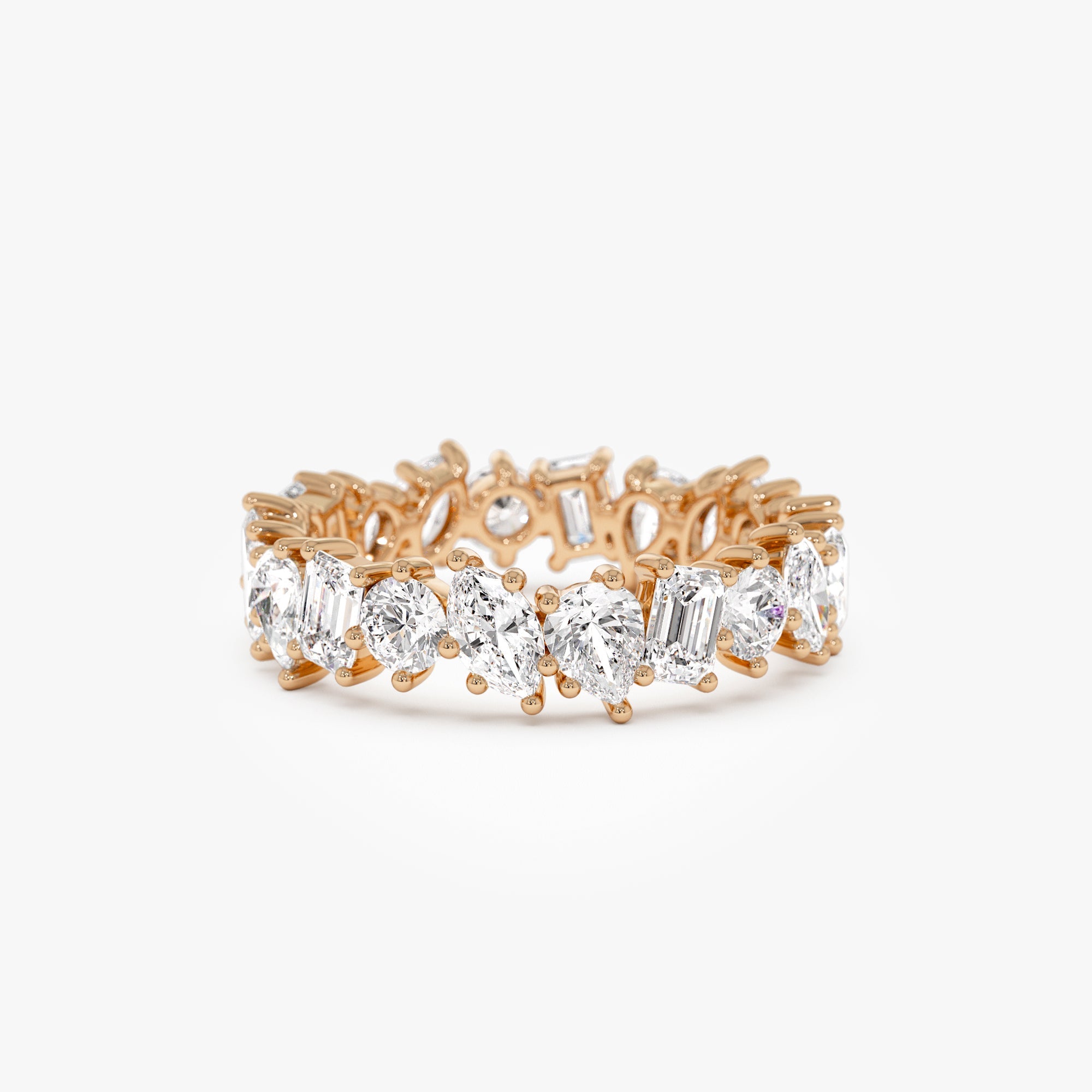 Multi Shaped Lab Grown Dimaond Full Eternity Wedding Band