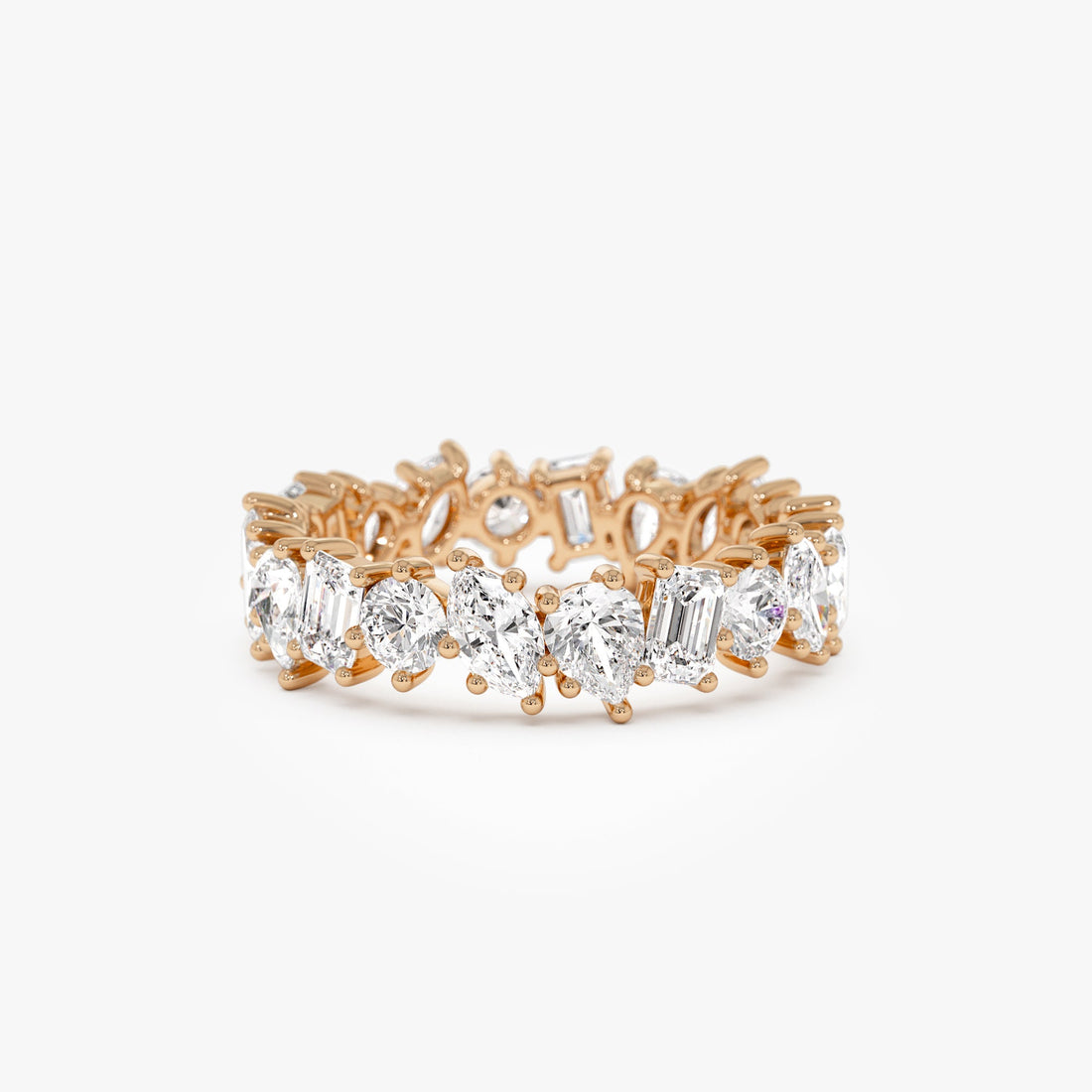 Multi Shaped Lab Grown Dimaond Full Eternity Wedding Band