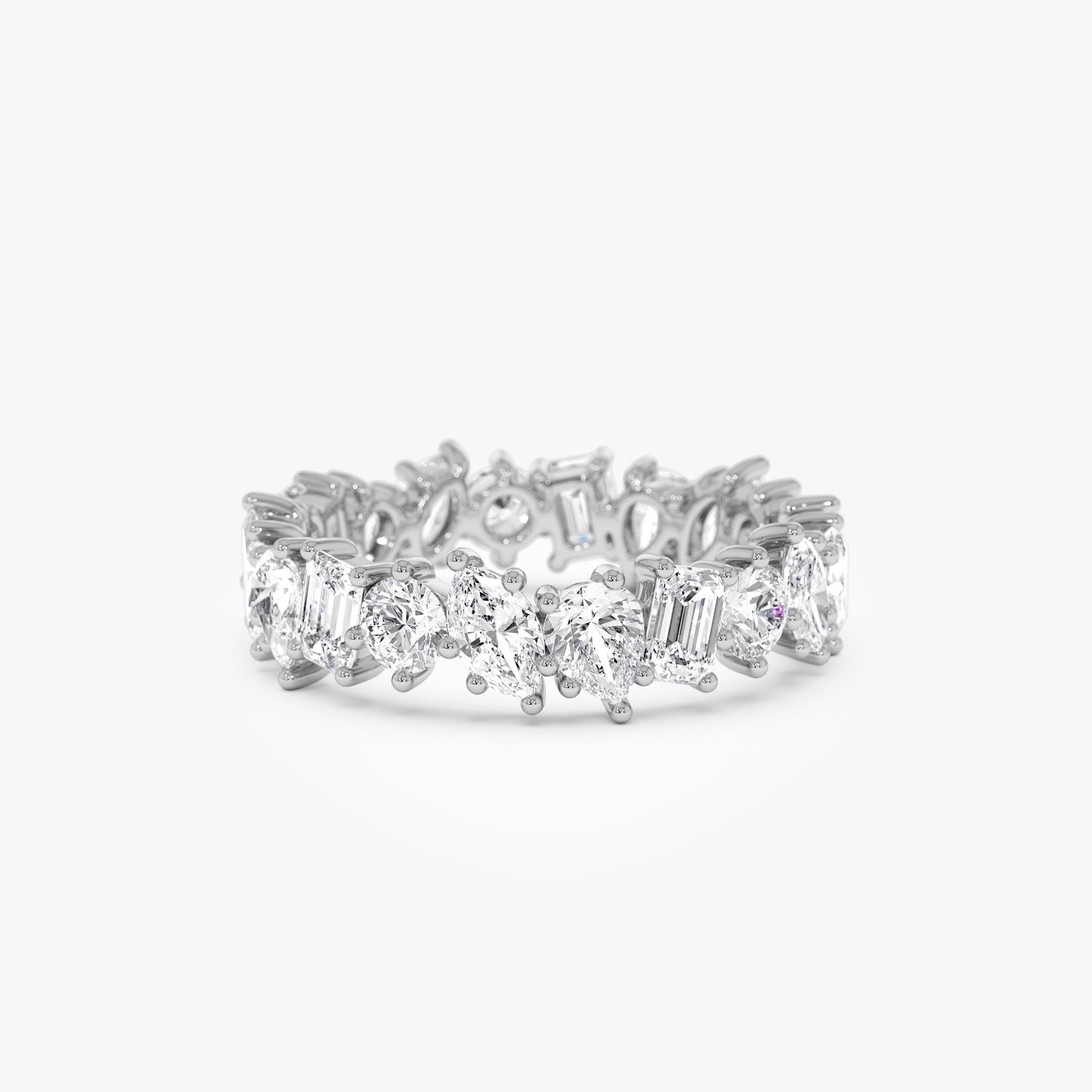 Multi Shaped Lab Grown Dimaond Full Eternity Wedding Band