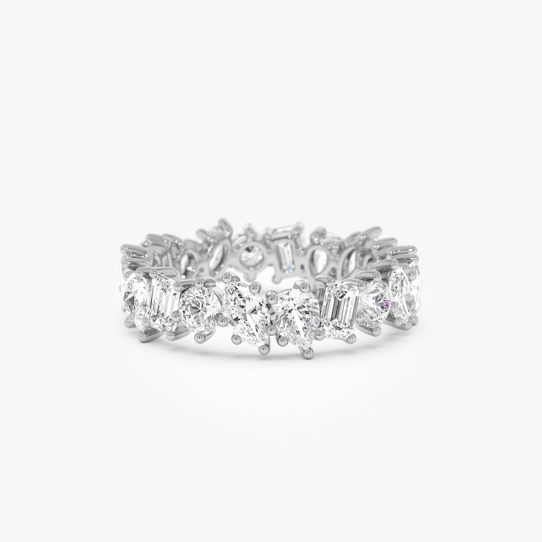 Multi Shaped Lab Grown Dimaond Full Eternity Wedding Band