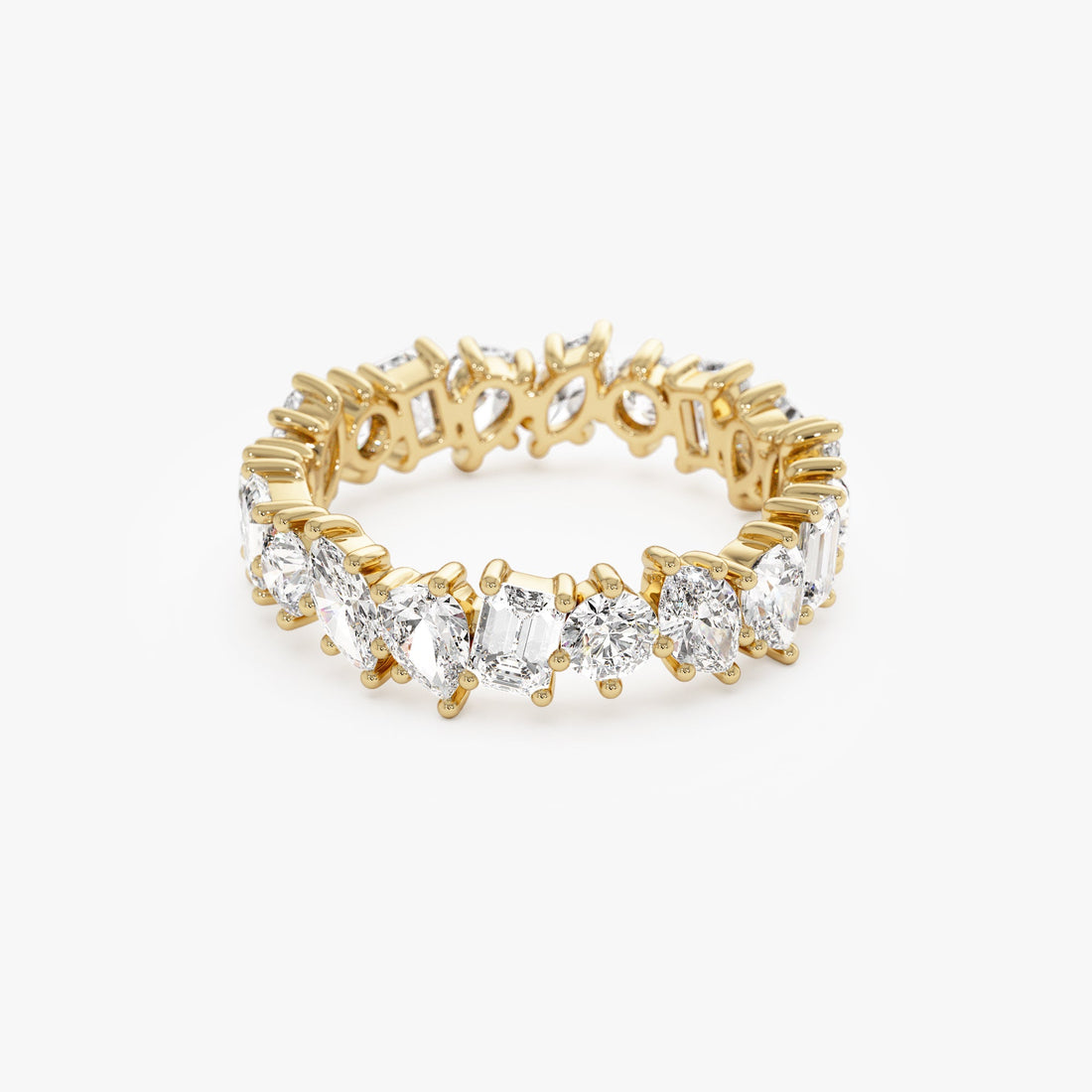 Multi Shaped Lab Grown Dimaond Full Eternity Wedding Band