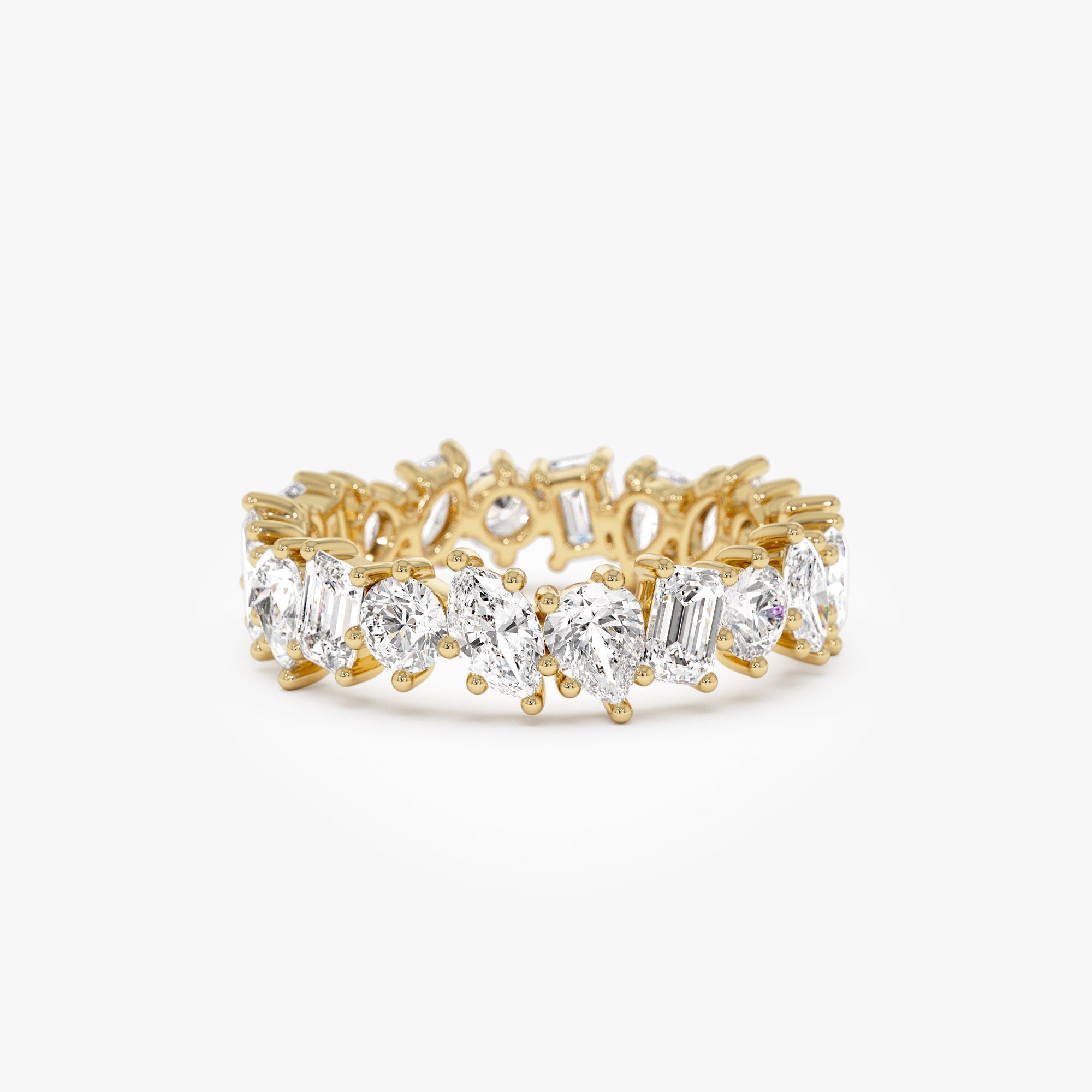 Multi Shaped Lab Grown Dimaond Full Eternity Wedding Band